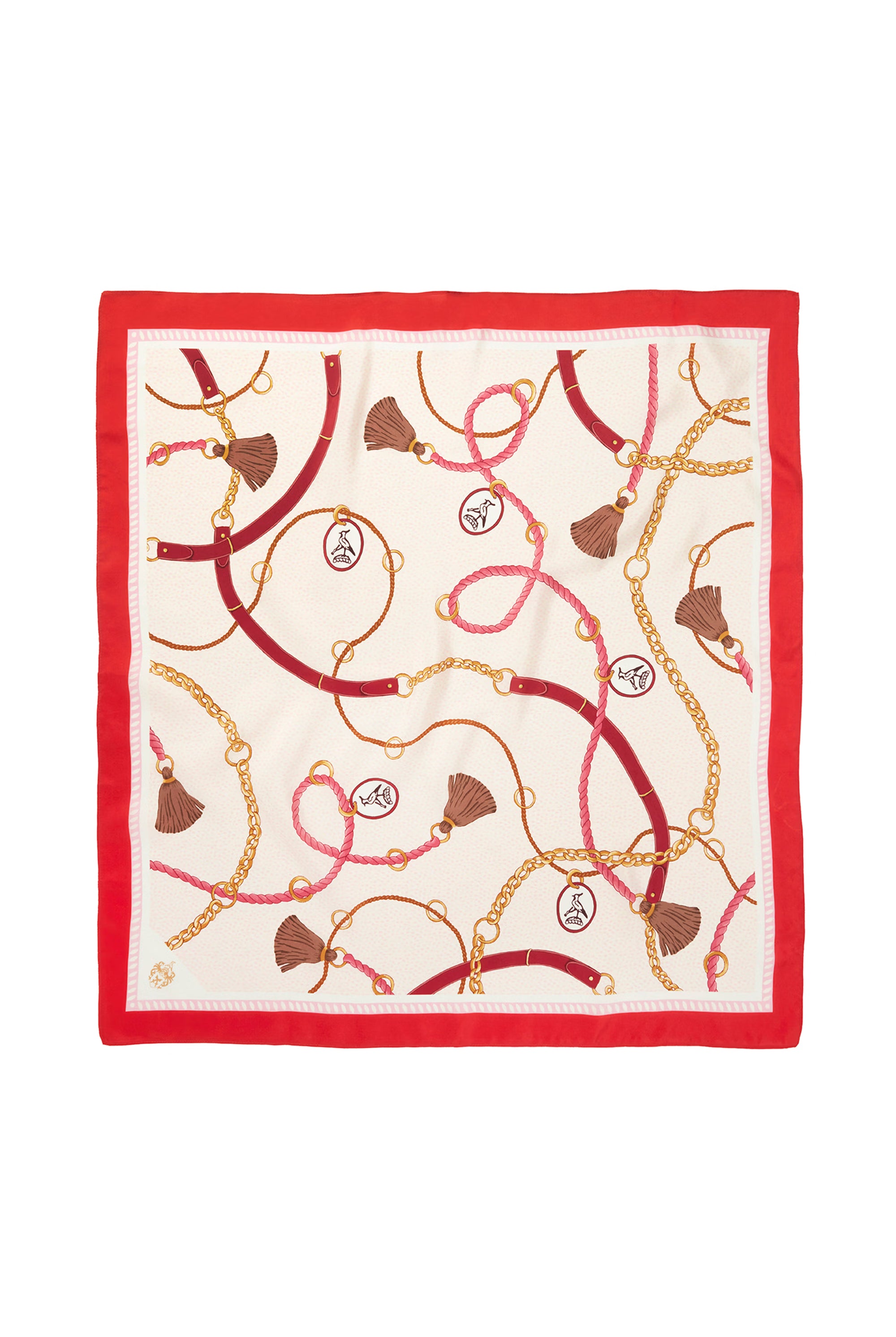 Hicks and Brown Melford Mini Silk Scarf #Colour_Dusky Pink