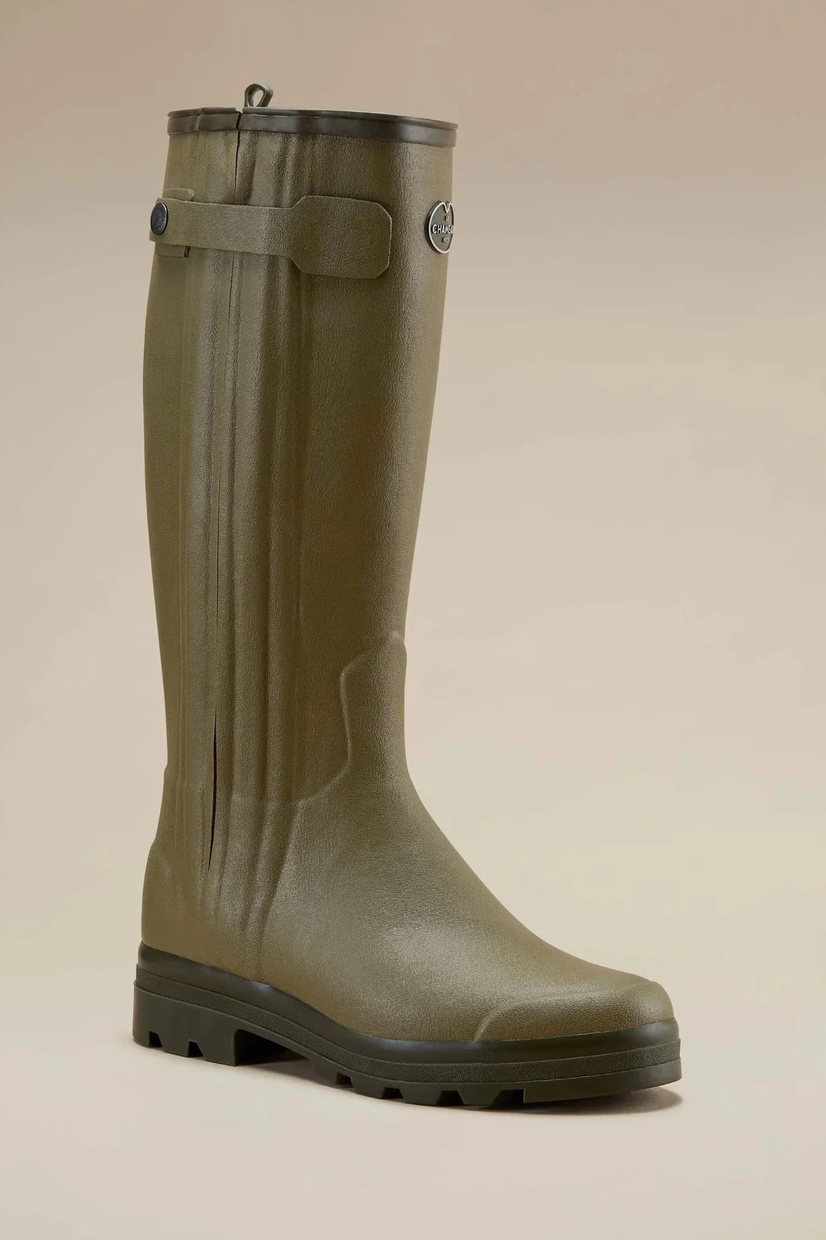 Le Chameau Men's Chasseur Leather Lined Wellington Boot #Colour_Vert Vierzon