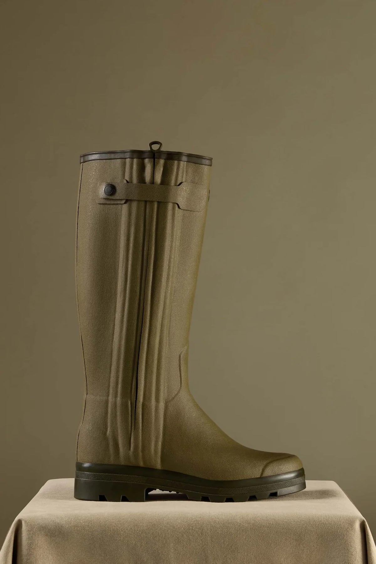 Le Chameau Men's Chasseur Leather Lined Wellington Boot #Colour_Vert Vierzon