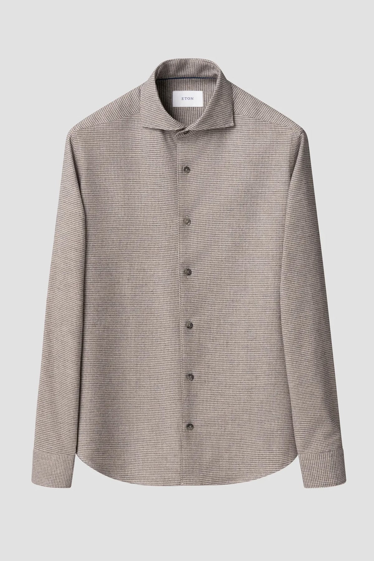 Houndstooth Check Flannel Shirt