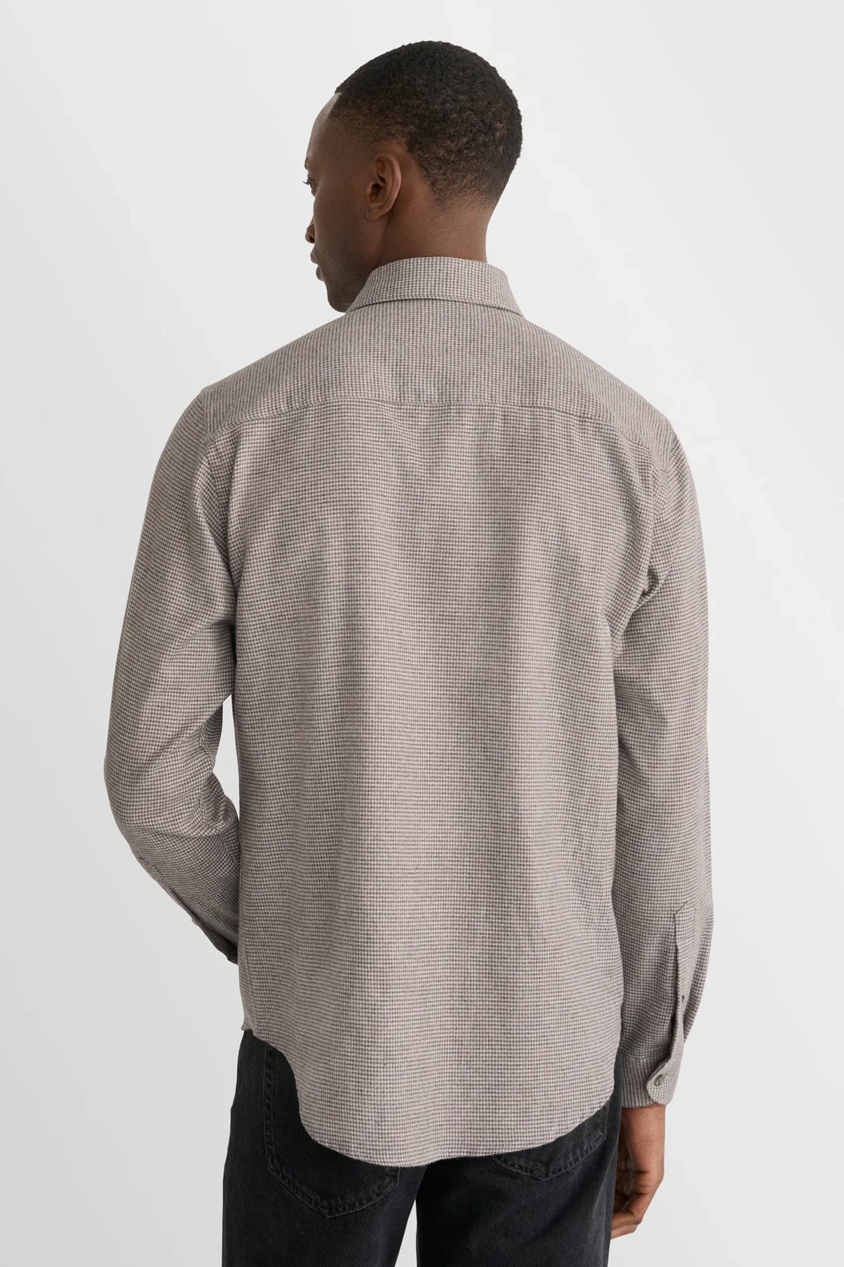 Houndstooth Check Flannel Shirt
