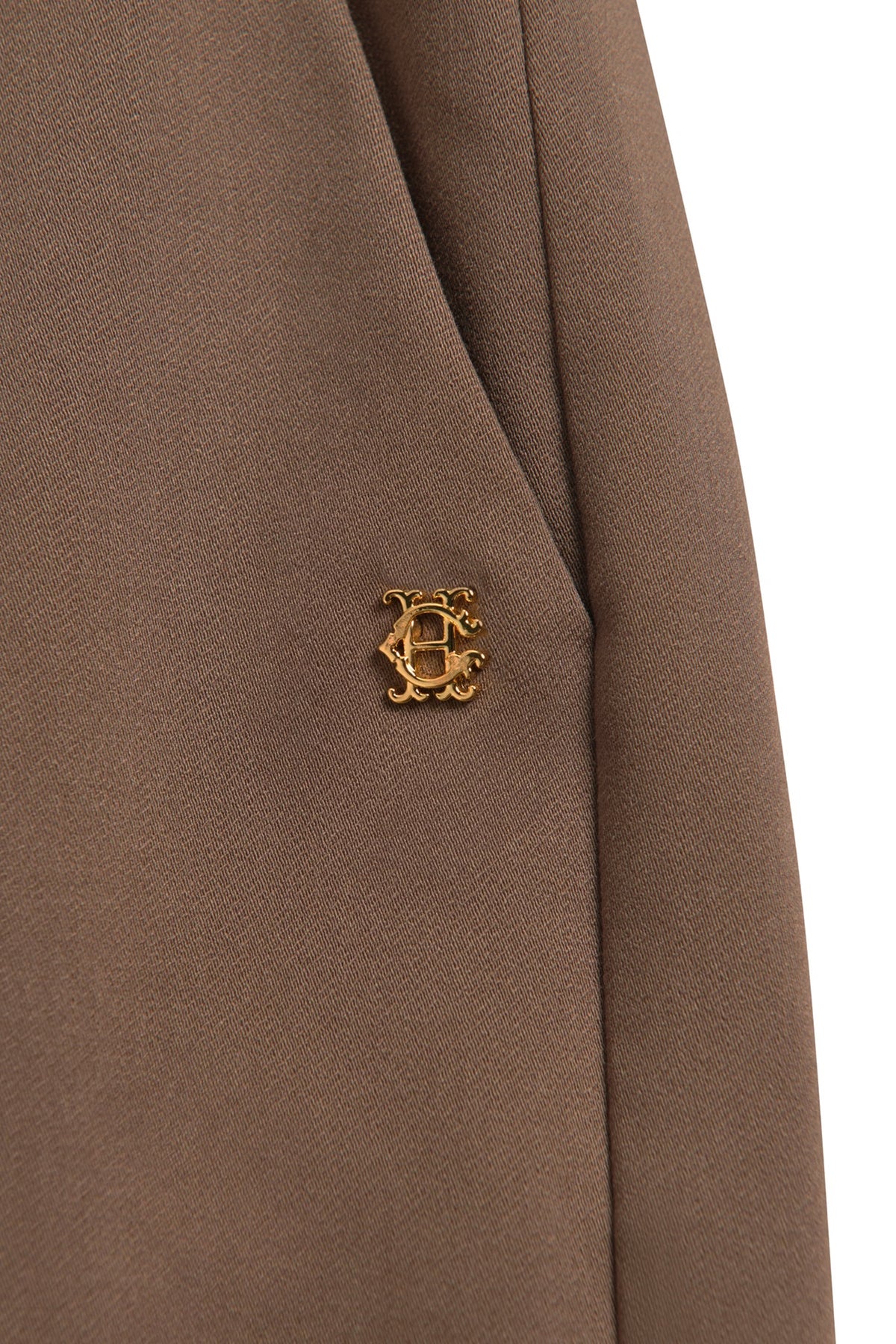 Holland Cooper Pleated Wide Leg Trouser #Colour_Mocha