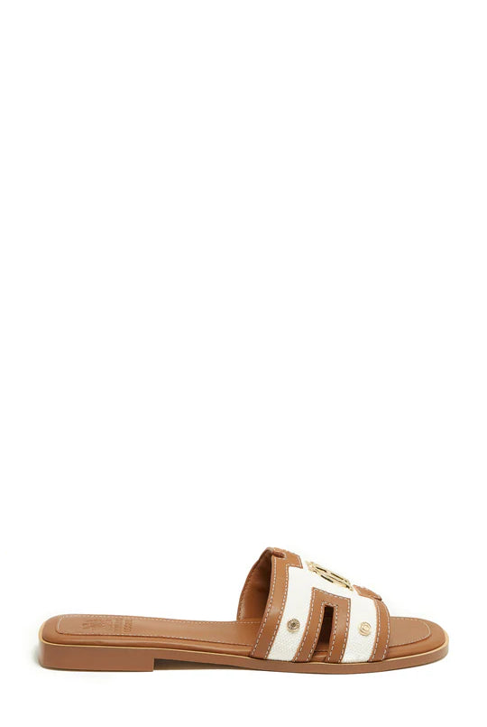 Holland Cooper Monogram Slides #Colour_Natural Tan