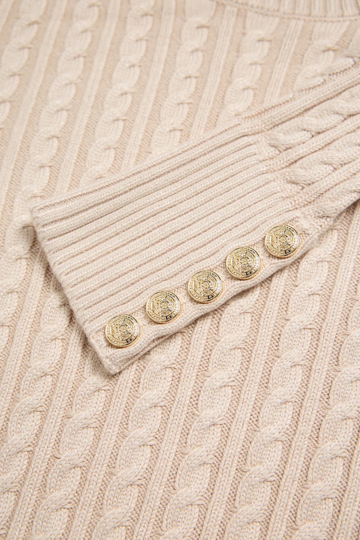 Holland Cooper Seattle Cable Crew Knit #Colour_Oatmeal