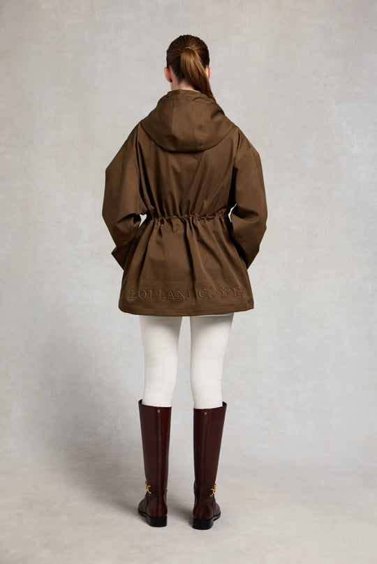 Holland Cooper Whiskey One-Size Lightweight Waterproof Parka #Colour_Whiskey