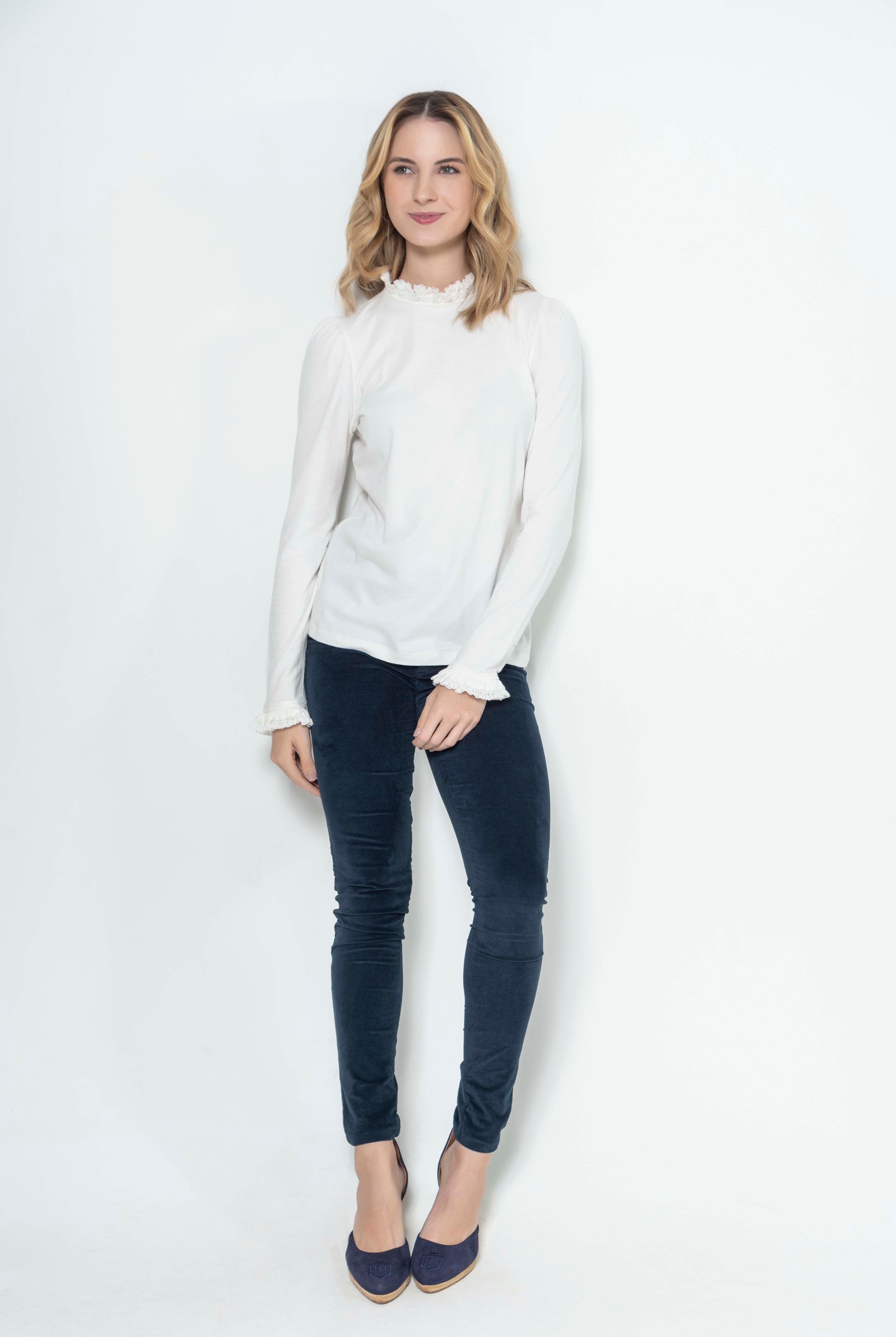 Hartwell White Phoebe Frill Top #Colour_White