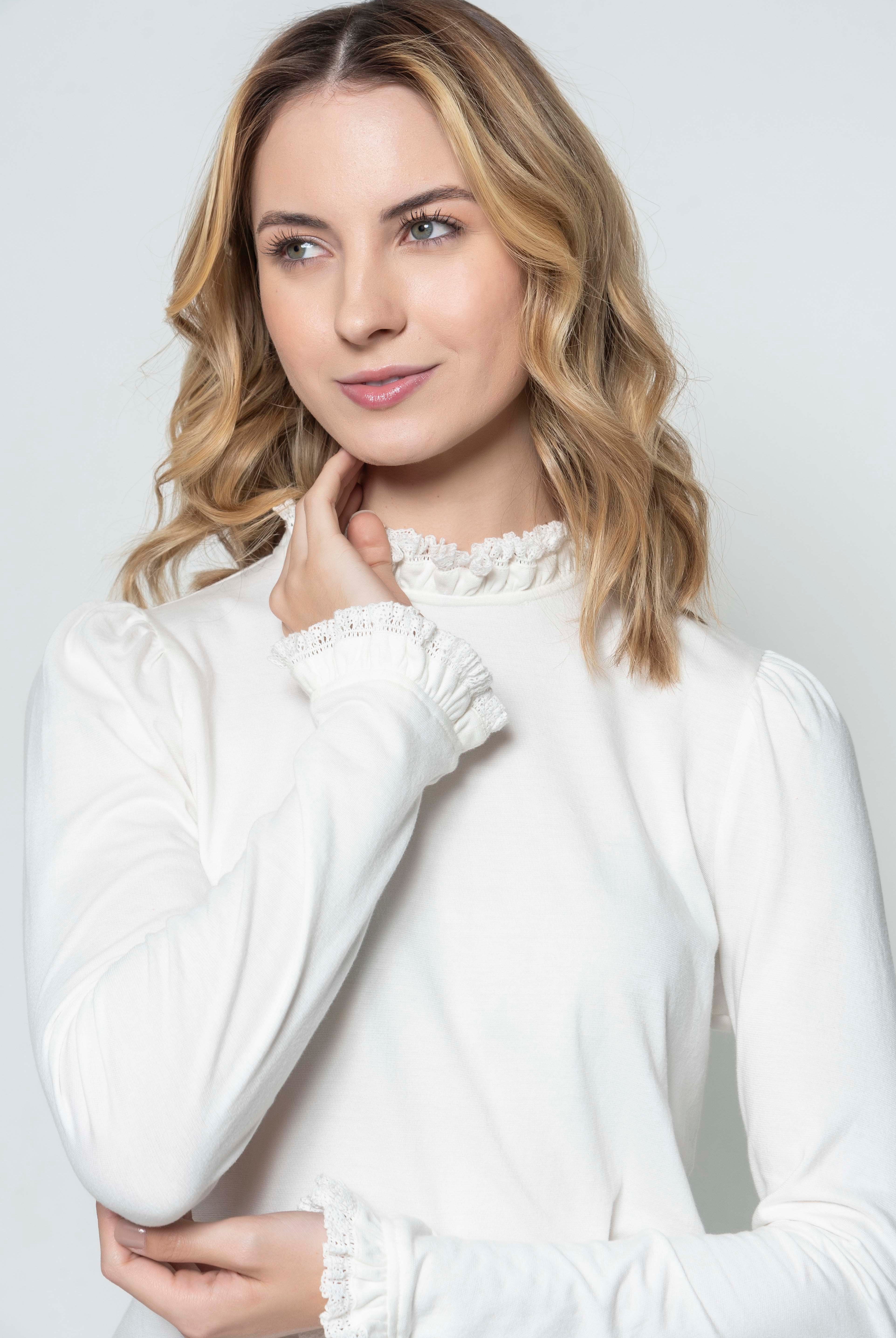 Hartwell White Phoebe Frill Top #Colour_White