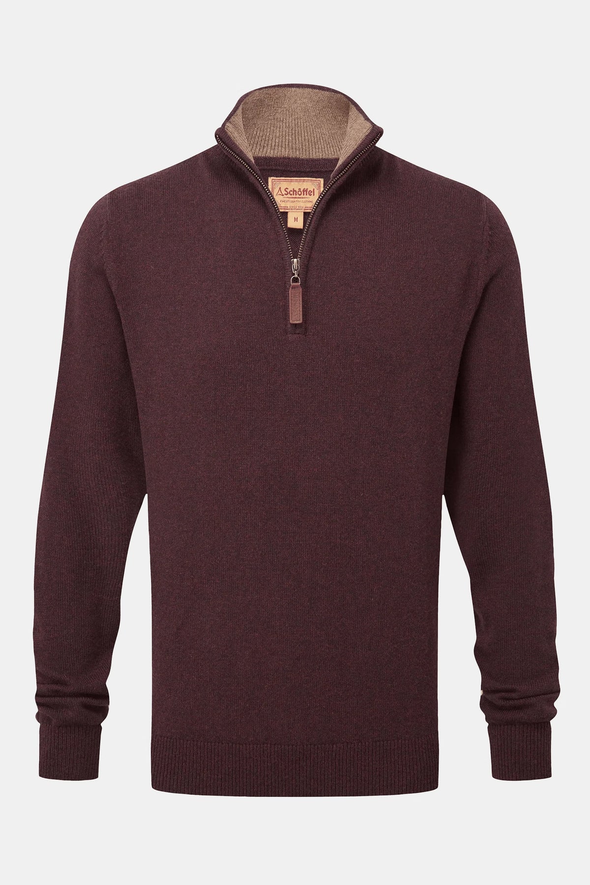 Schoffel Lewis Lambswool 1/4 Zip Jumper #Colour_Port