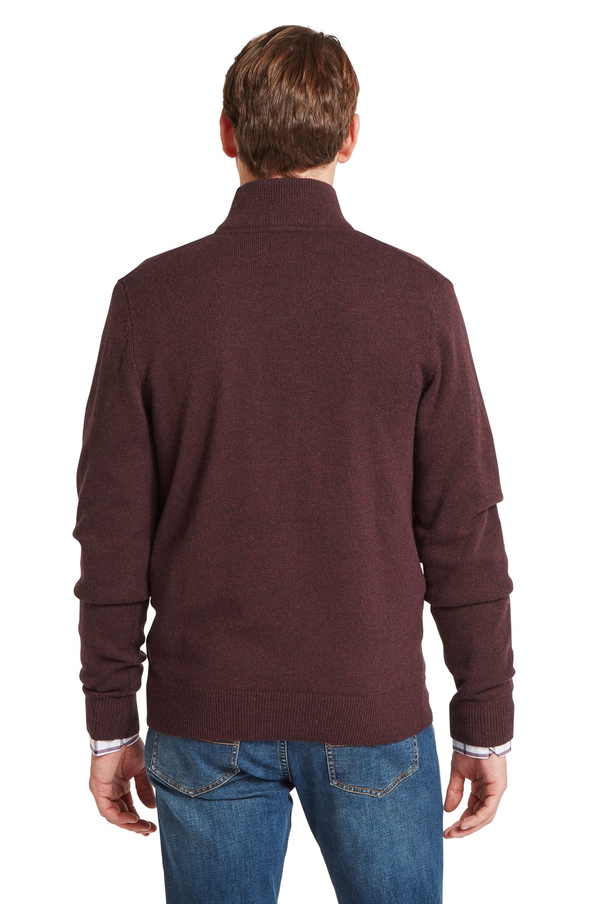 Schoffel Lewis Lambswool 1/4 Zip Jumper #Colour_Port