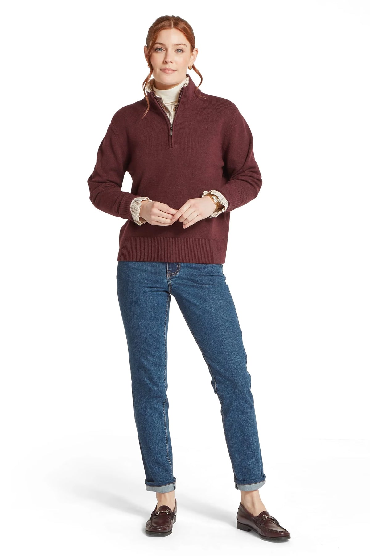 Schoffel Thoralby 1/4 Zip Jumper #Colour_Port