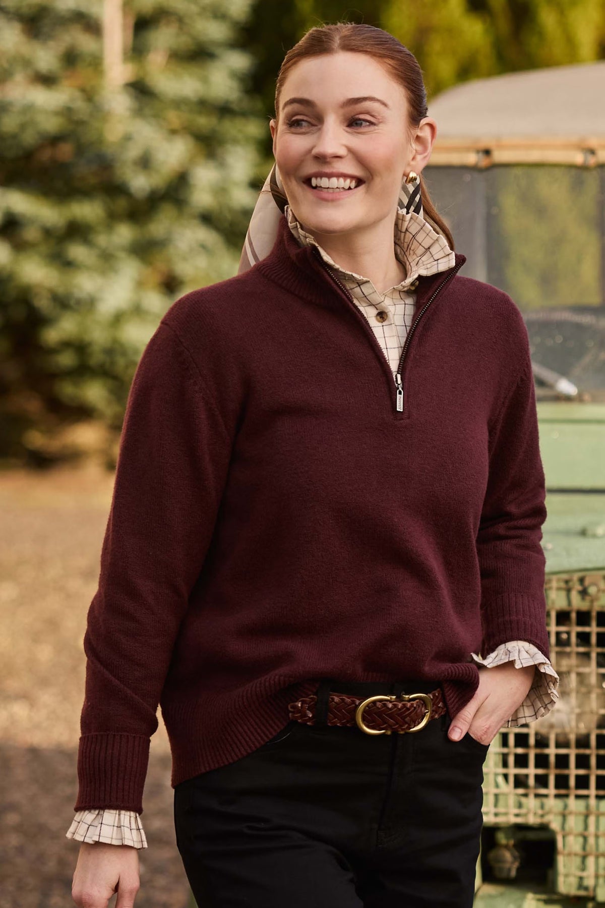 Schoffel Thoralby 1/4 Zip Jumper #Colour_Port