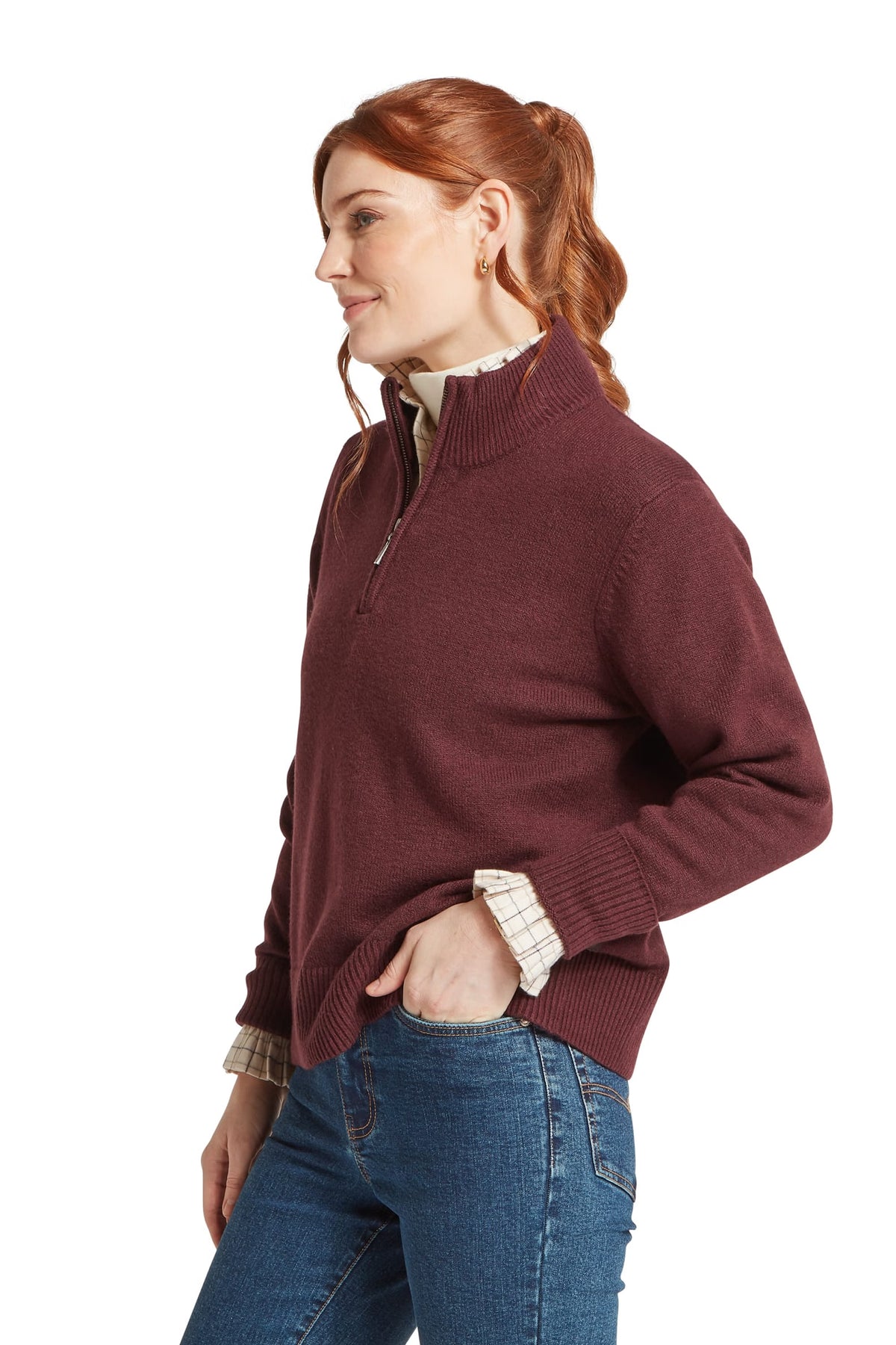 Schoffel Thoralby 1/4 Zip Jumper #Colour_Port