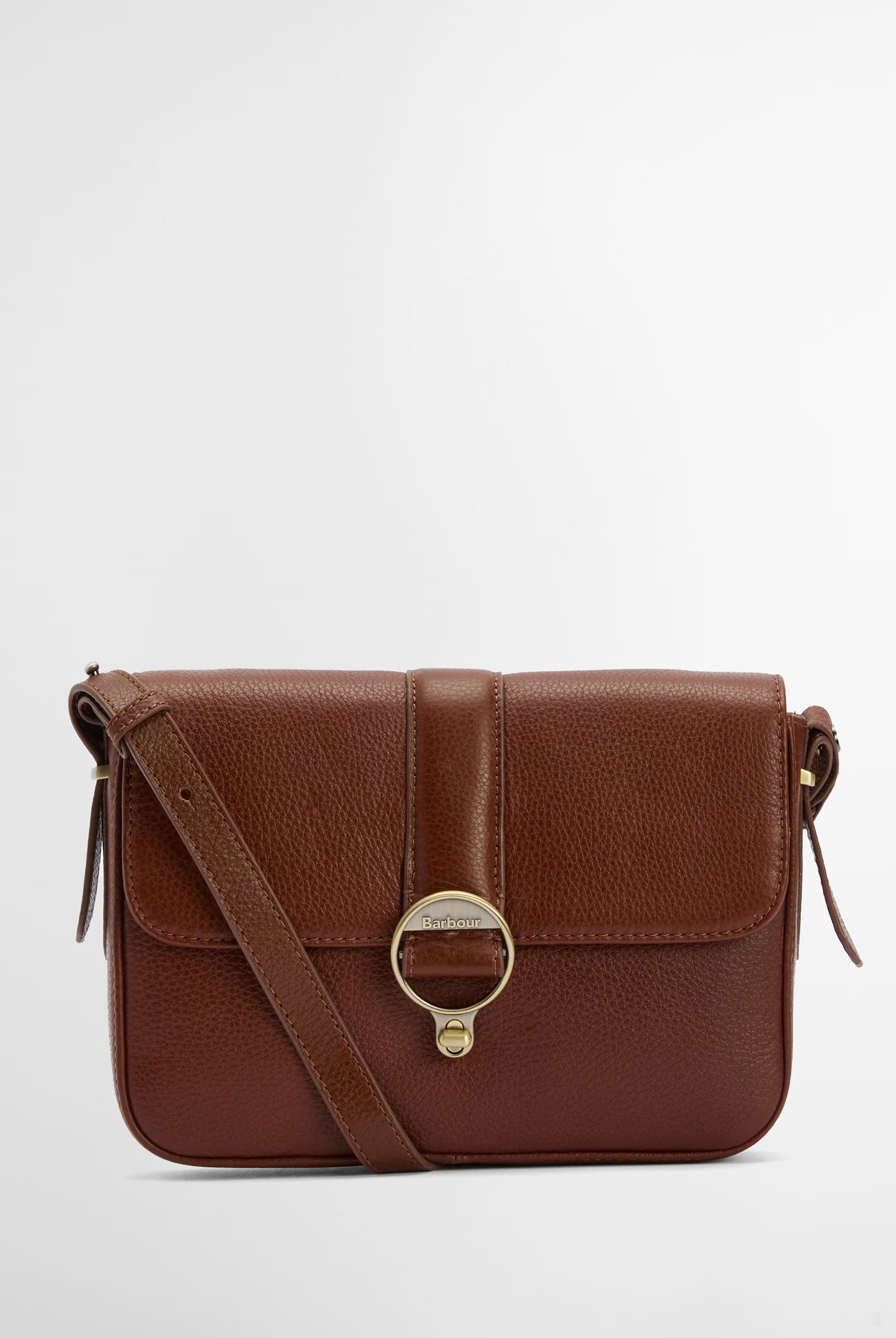 Barbour Rosa Leather Crossbody Bag #Colour_Brown