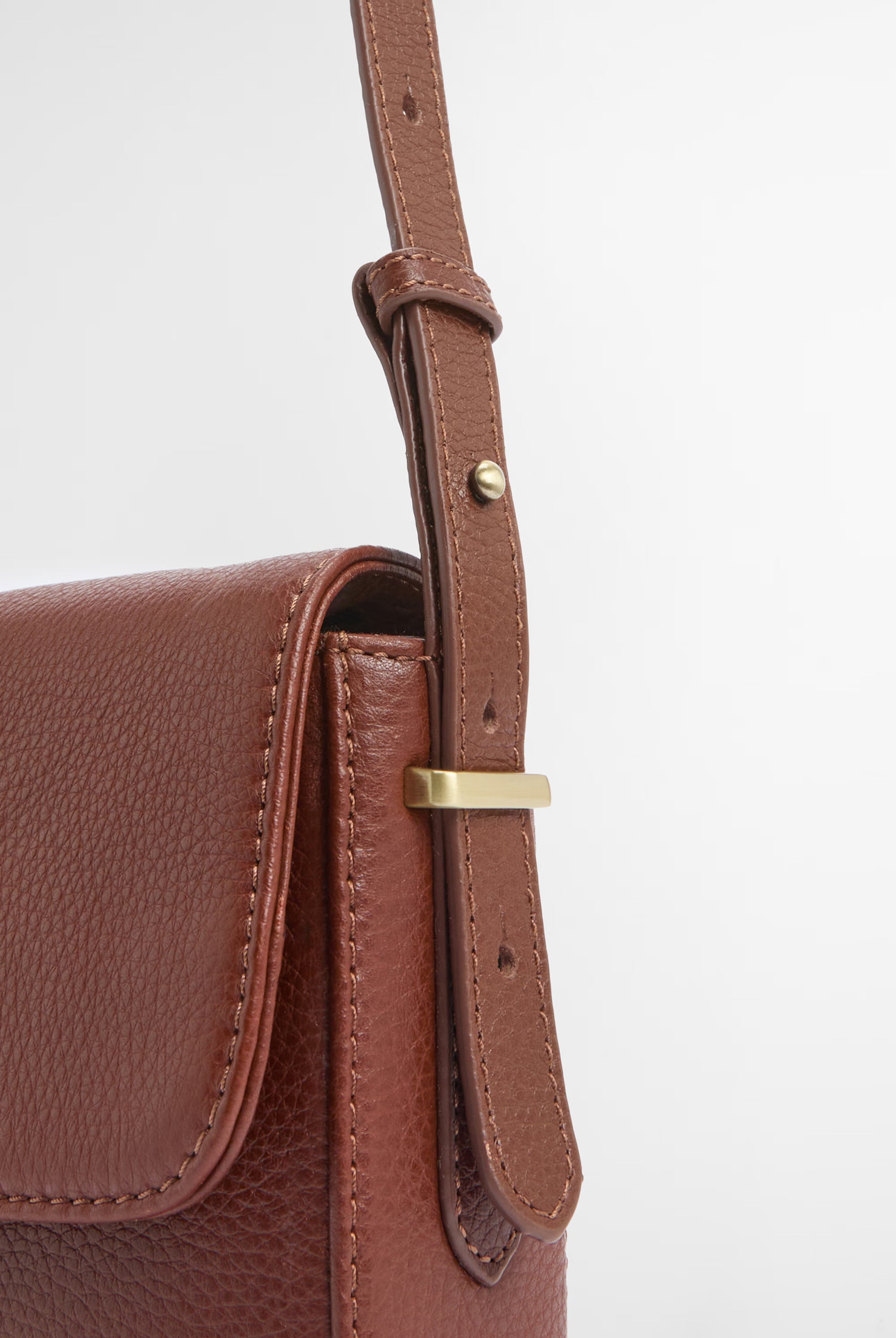 Barbour Rosa Leather Crossbody Bag #Colour_Brown