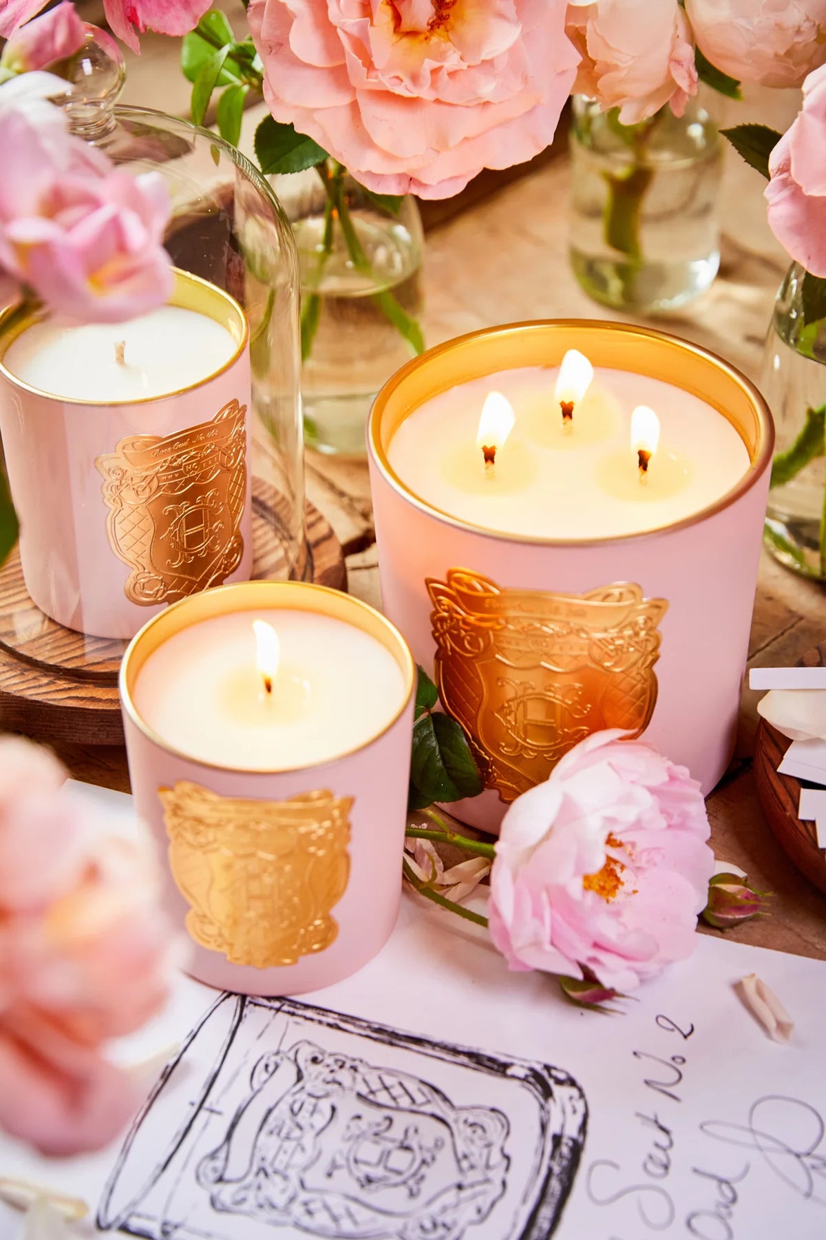 Holland Cooper Triple Wick Candle #Colour_Rose Oud