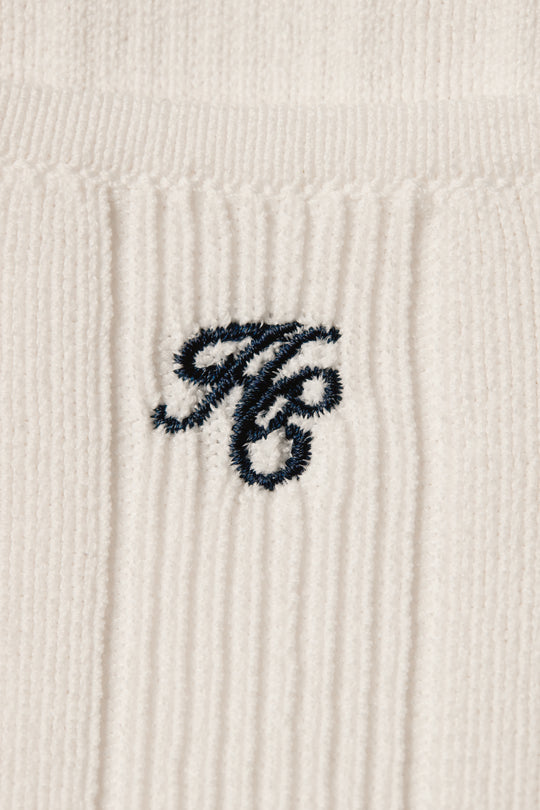Holland Cooper White Ruby Knitted Vest #Colour_White