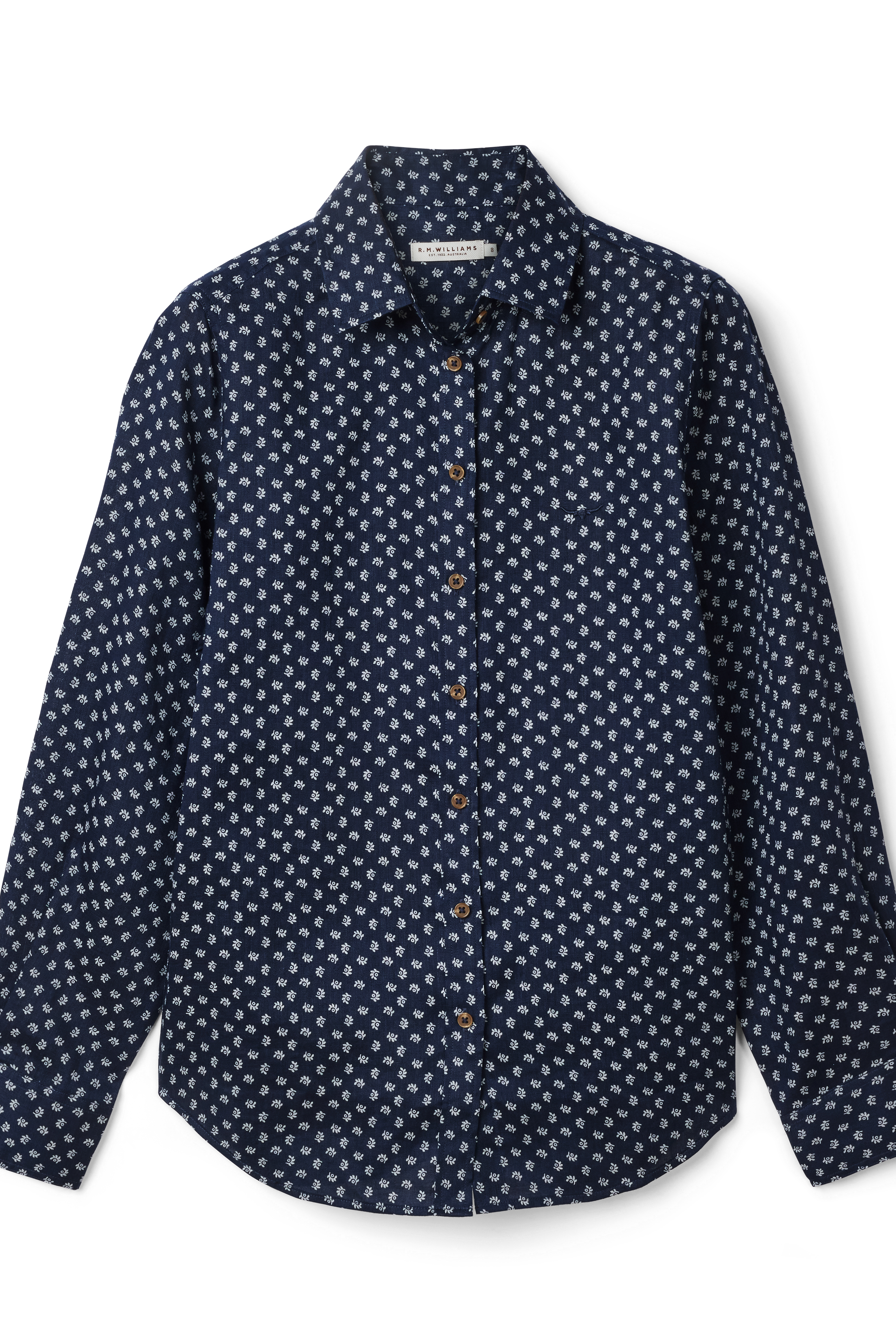 R.M. Williams Olney Print Linen Shirt #Colour_