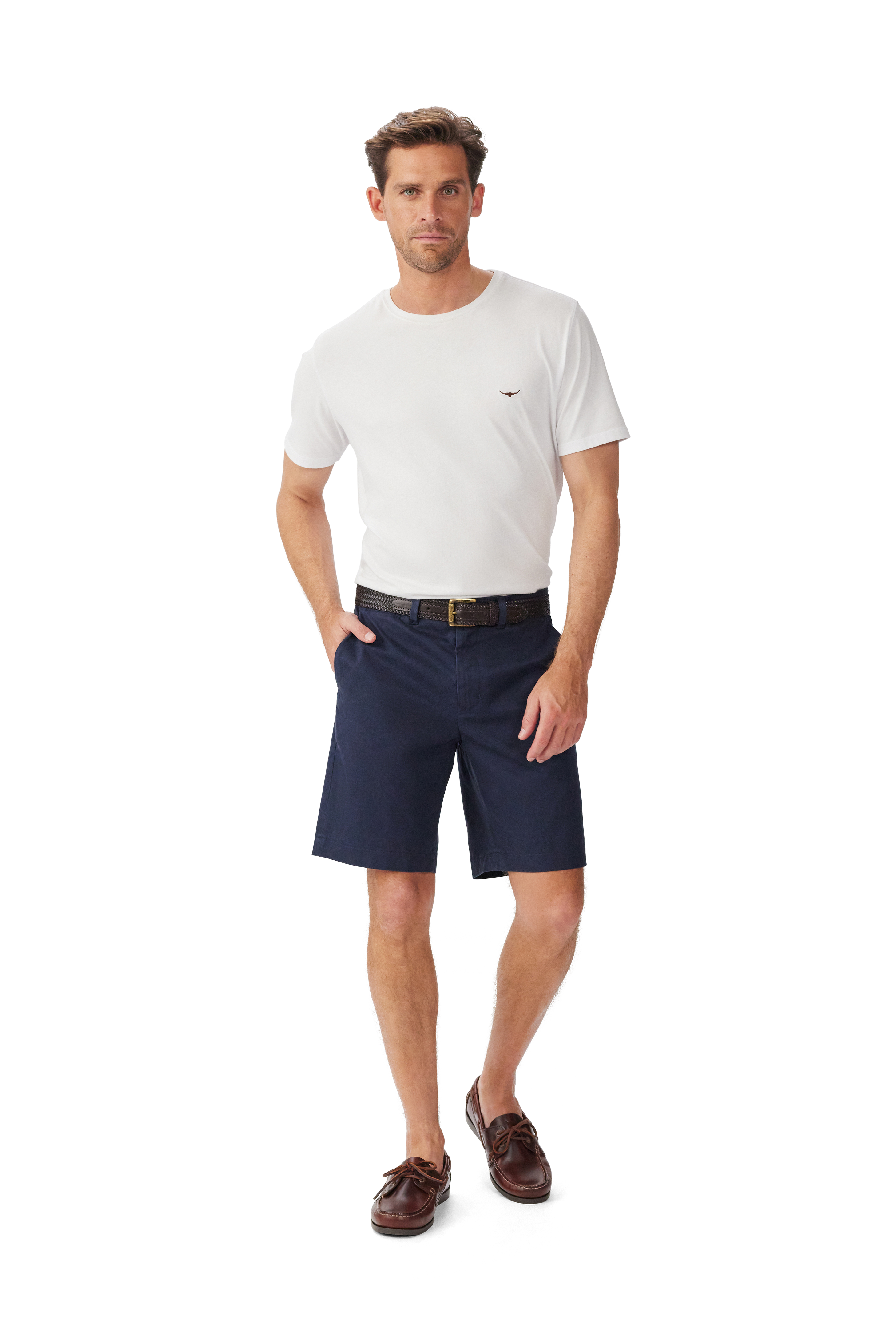 R.M. Williams Berwick Chino Short #Colour_Navy