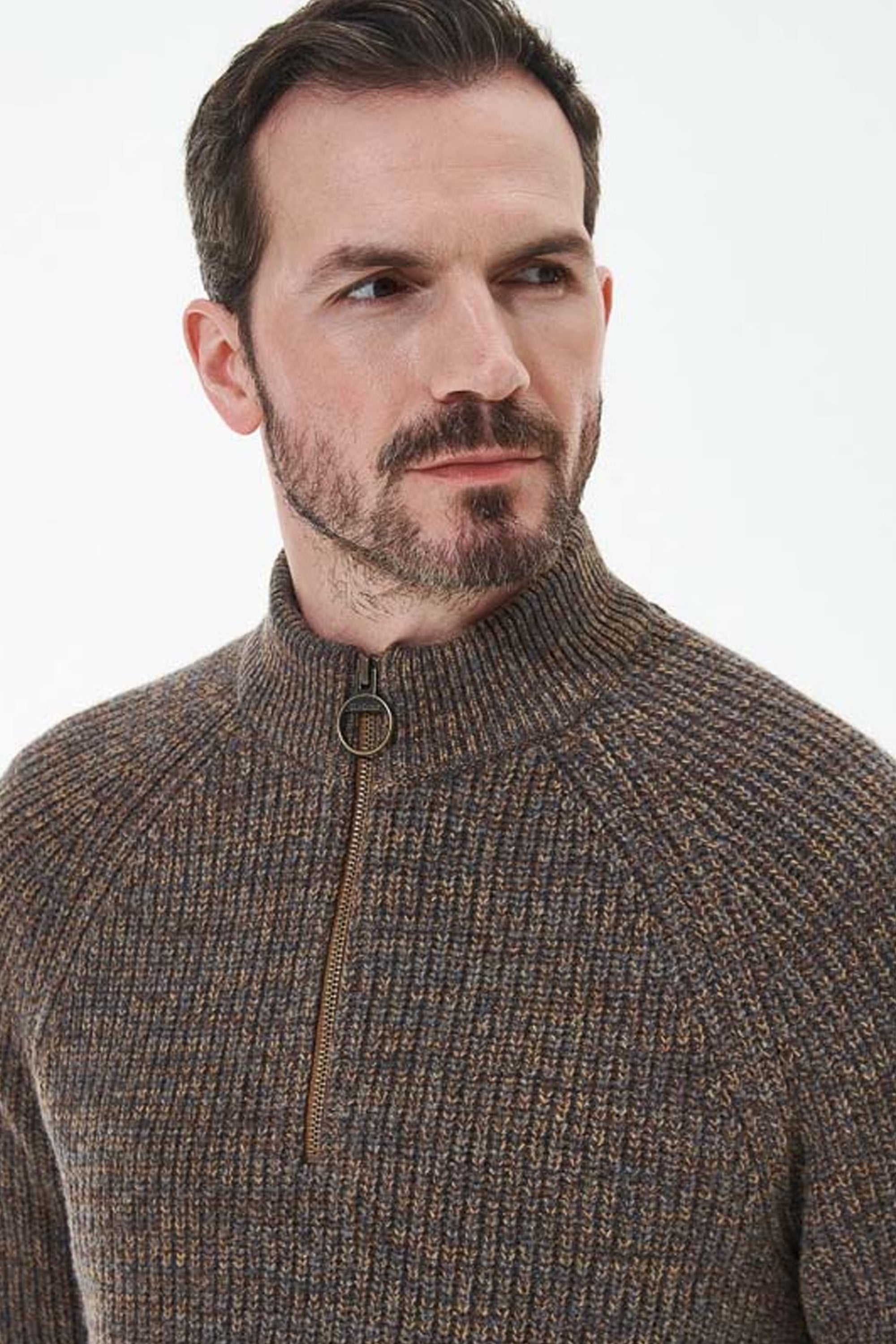 Barbour Horseford Half Zip Kitted Jumper #Colour_Sandstone