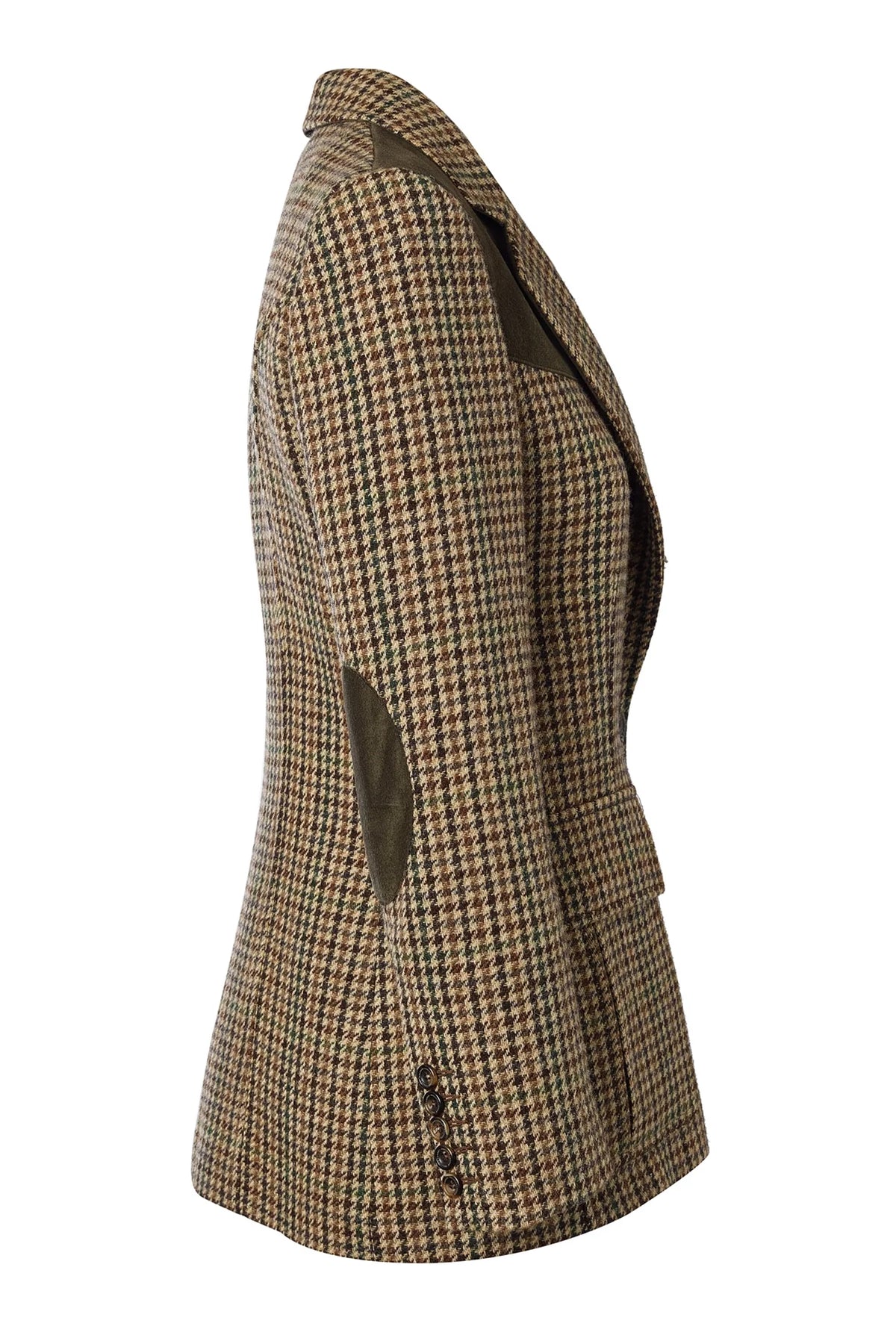 Holland Cooper Single Breasted Field Blazer #Colour_Hailes Green Tweed