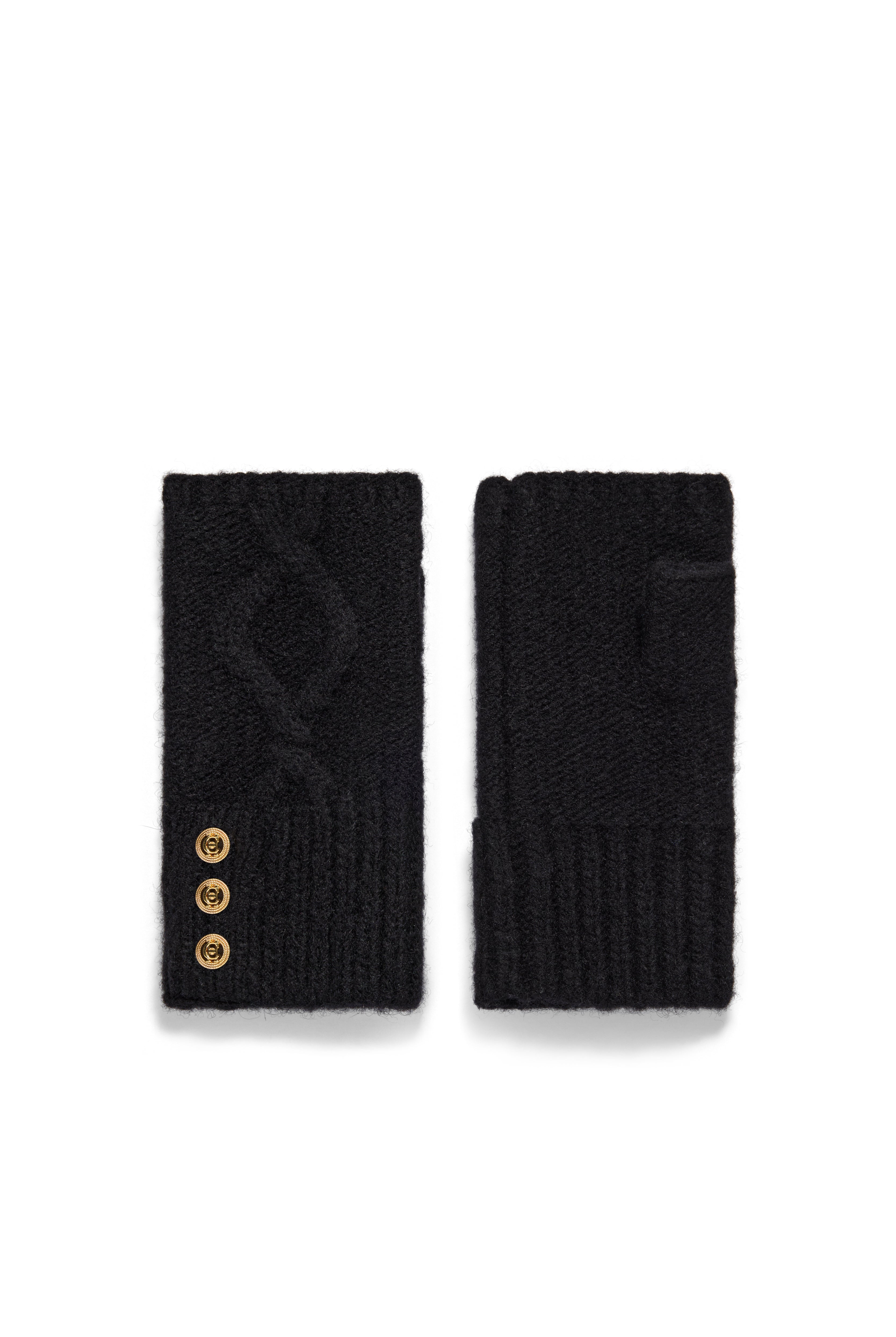Holland Cooper Sloane Fingerless Gloves #Colour_Black