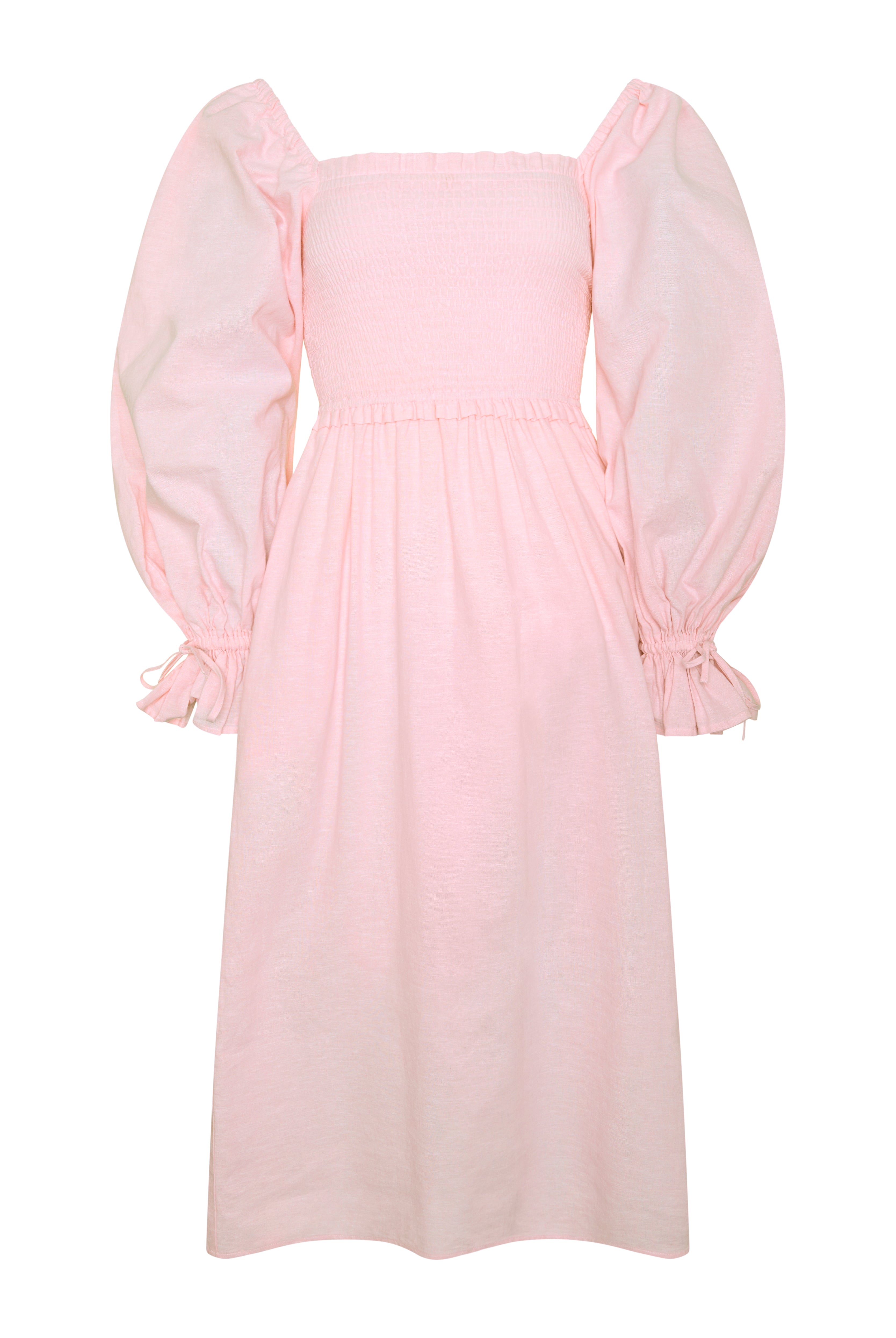 Holland Cooper Pale Pink Smock Dress #Colour_Pale Pink