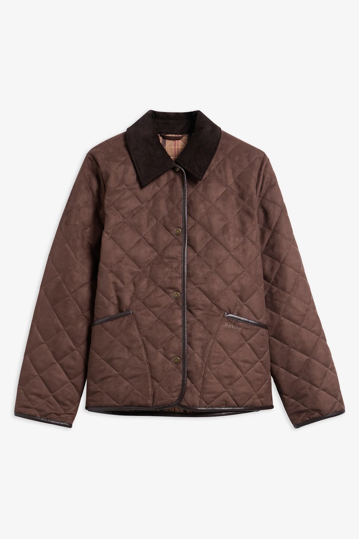 Barbour Sonya Quilted Jacket #Colour_Dk Brown/Muted