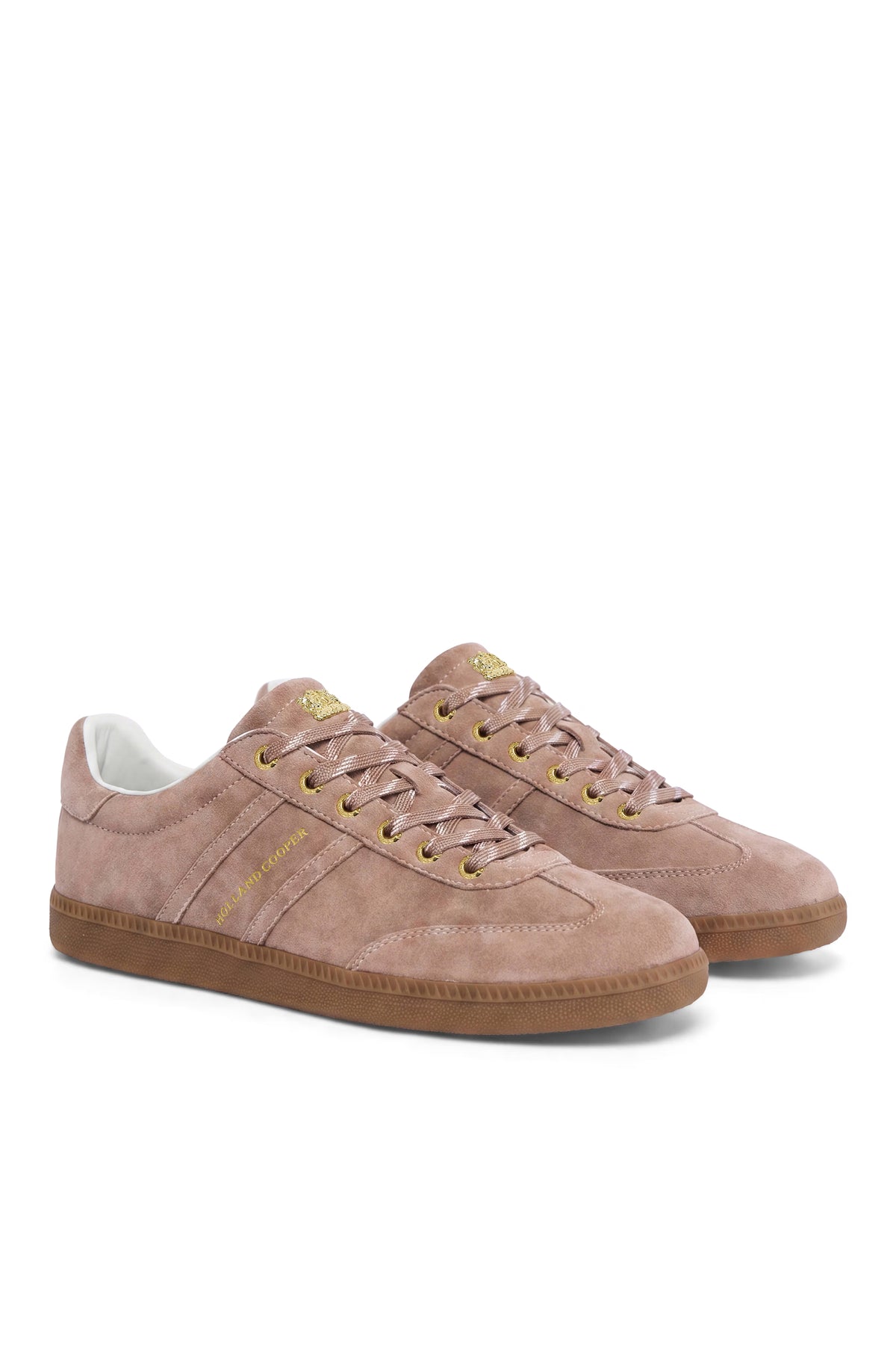 Holland Cooper Knightsbridge Court Trainer #Colour_Taupe Suede