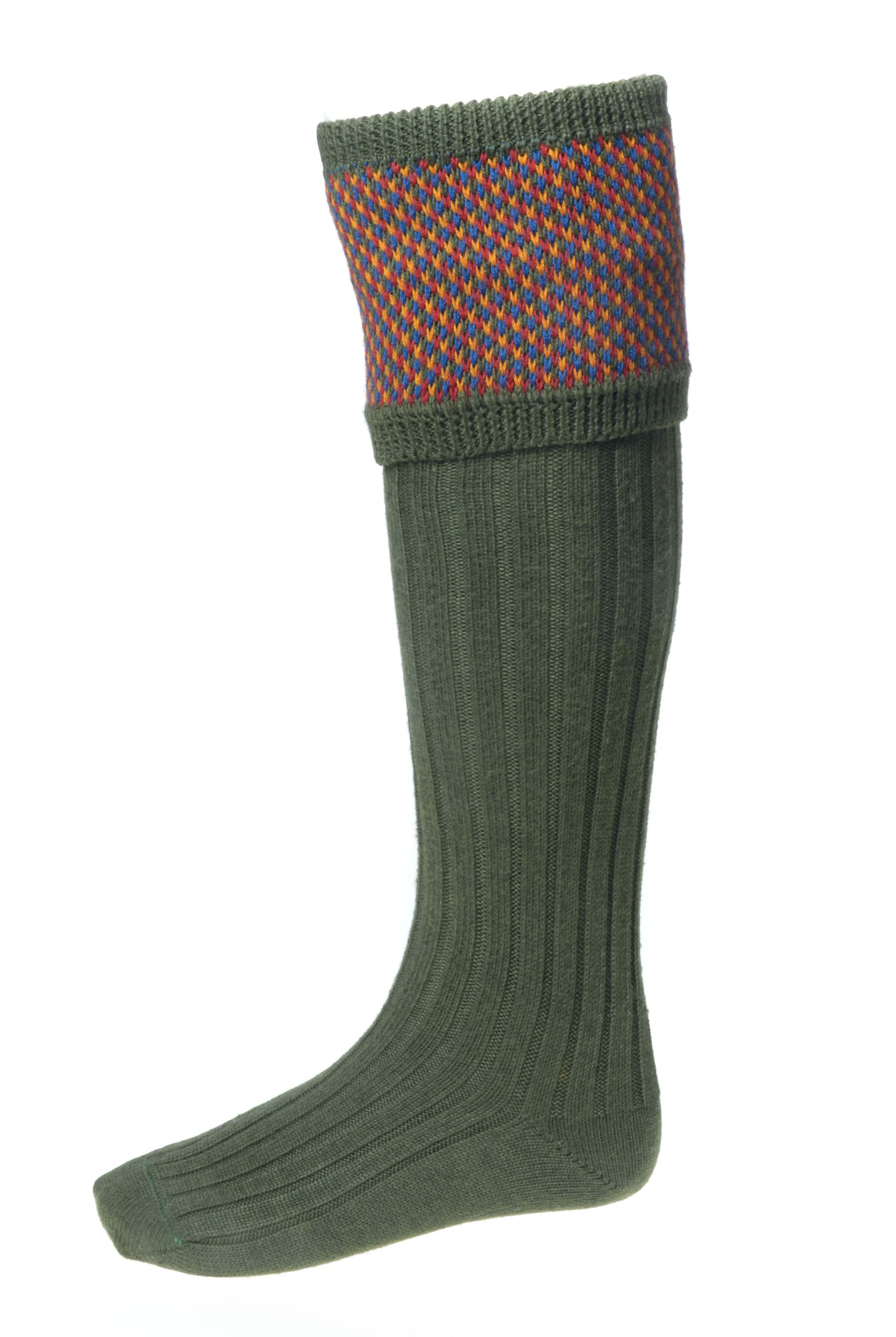 House of Cheviot Tayside Shooting Socks #Colour_Spruce