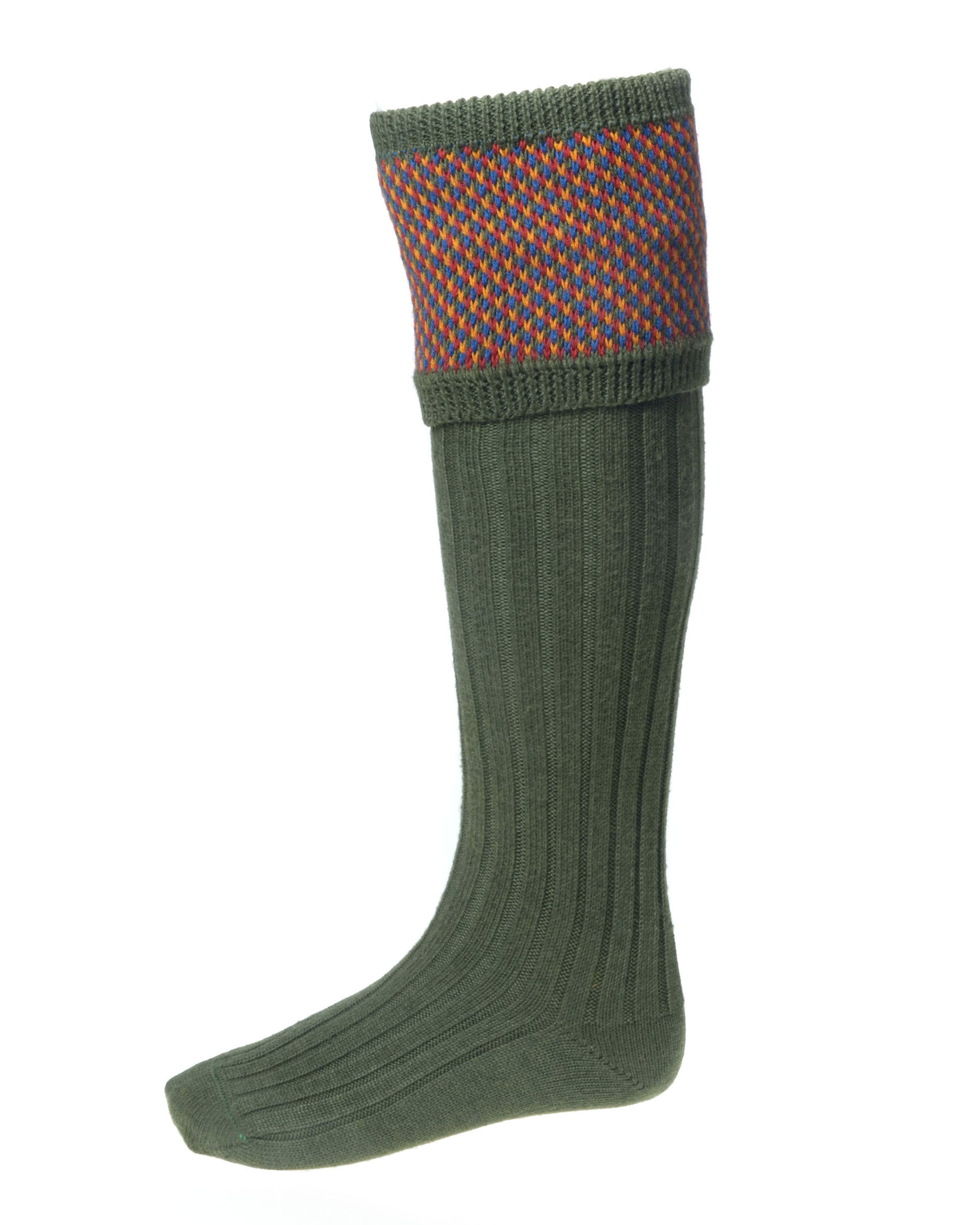 House of Cheviot Tayside Shooting Socks #Colour_Spruce