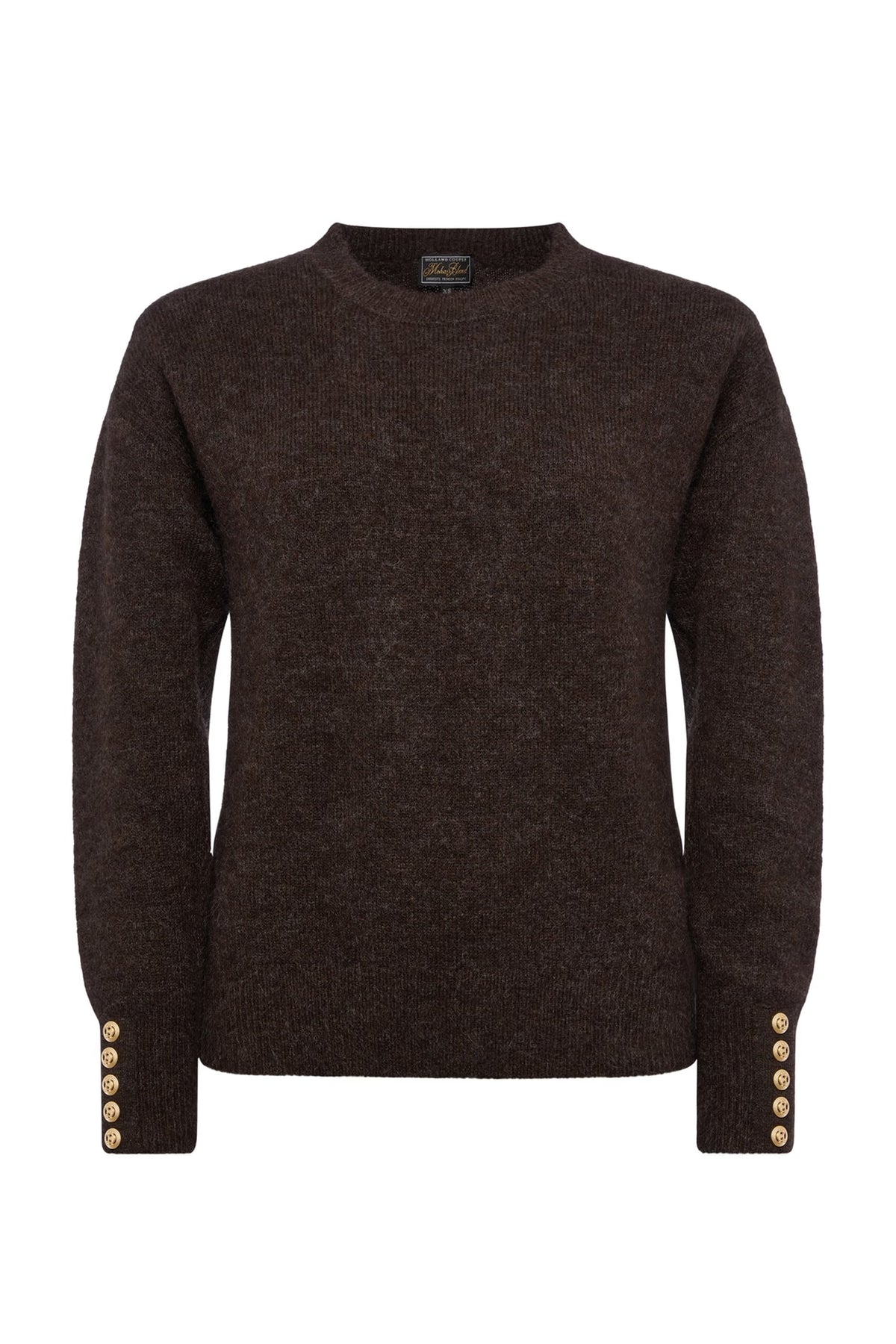 Holland Cooper Tori Crew Neck Knit #Colour_Chocolate