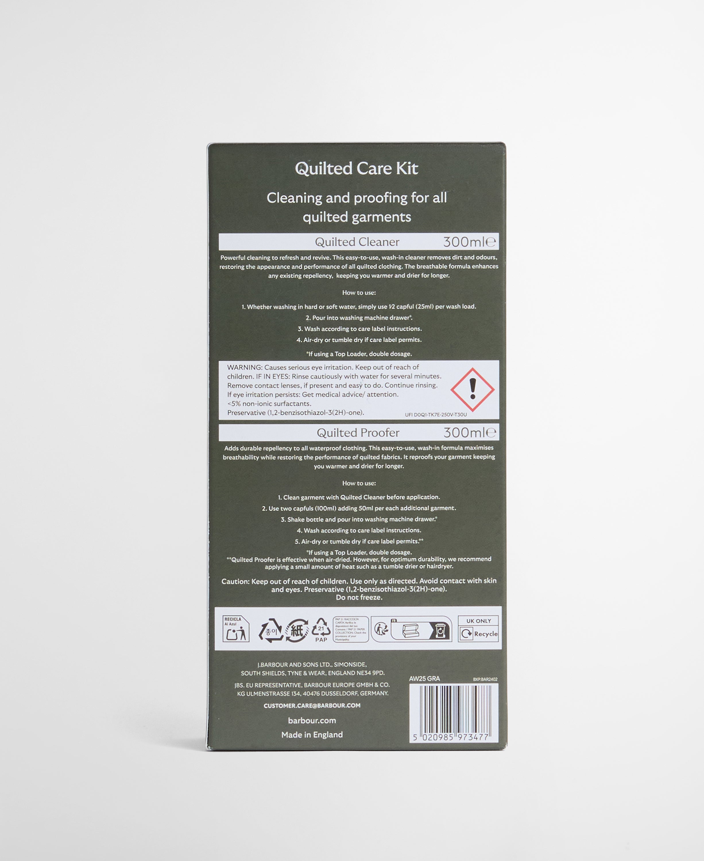 Barbour Quilted Jacket Care Kit #Colour_