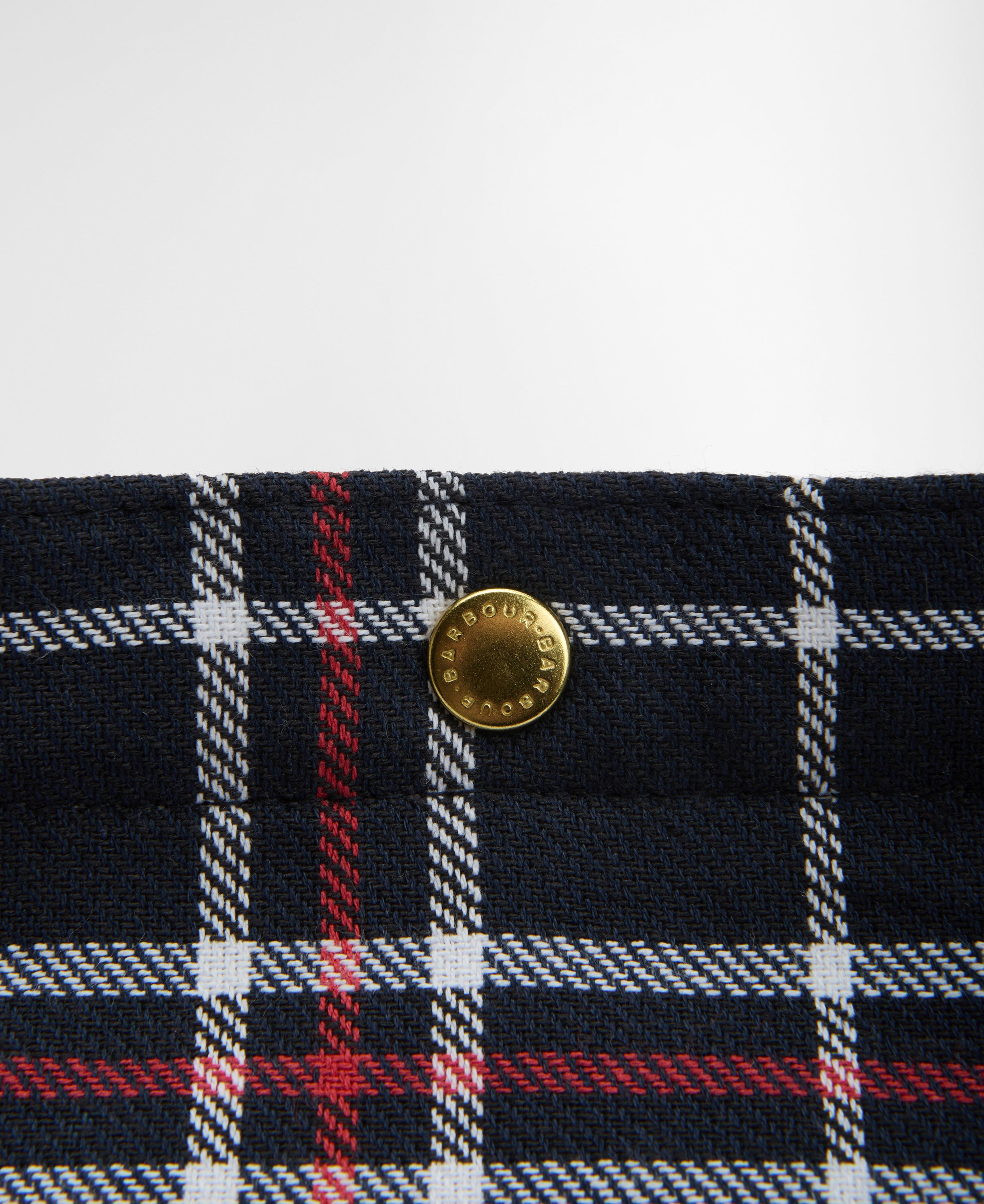 Barbour Navy/Red Check Mini Telfield Tartan Tote #Colour_Navy/Red Check