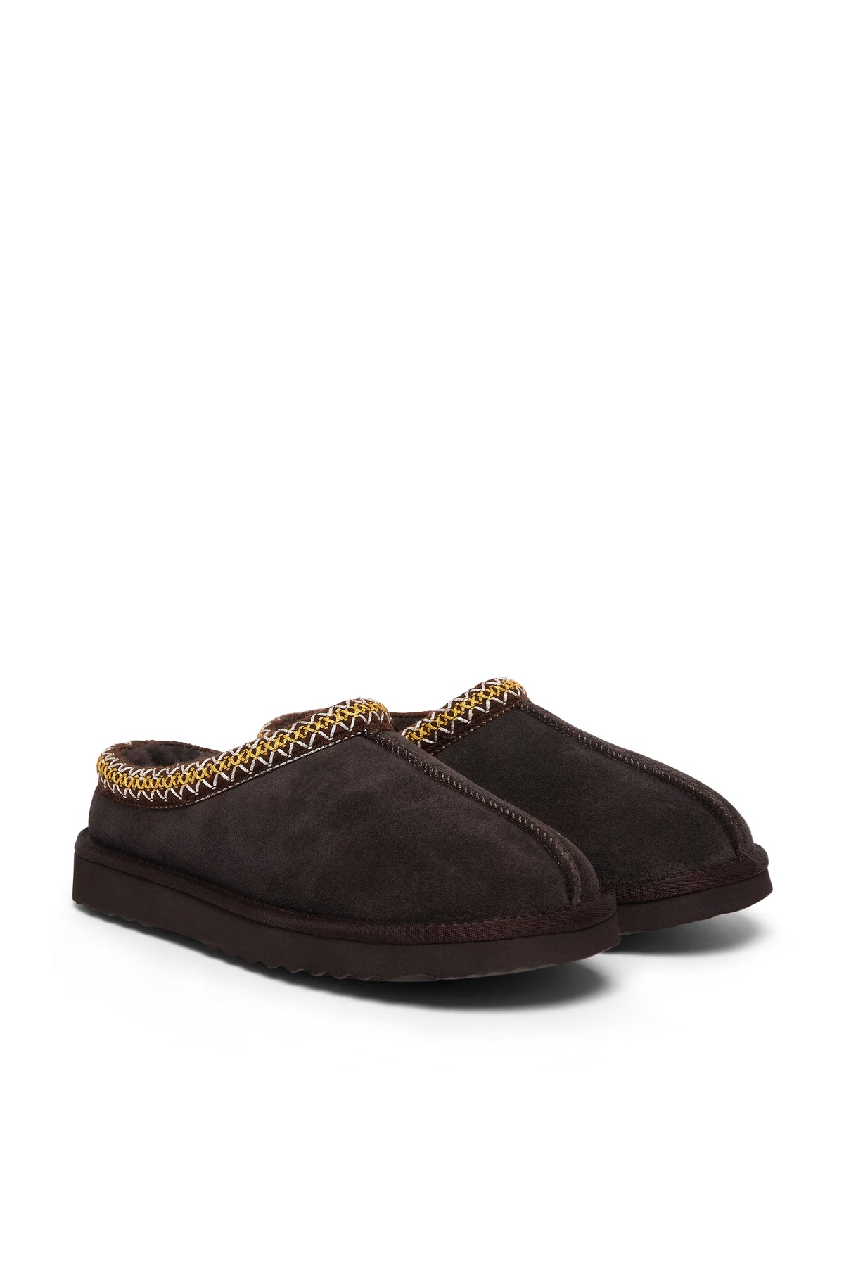Holland Cooper Ultra Low Shearling Mule #Colour_Chocolate