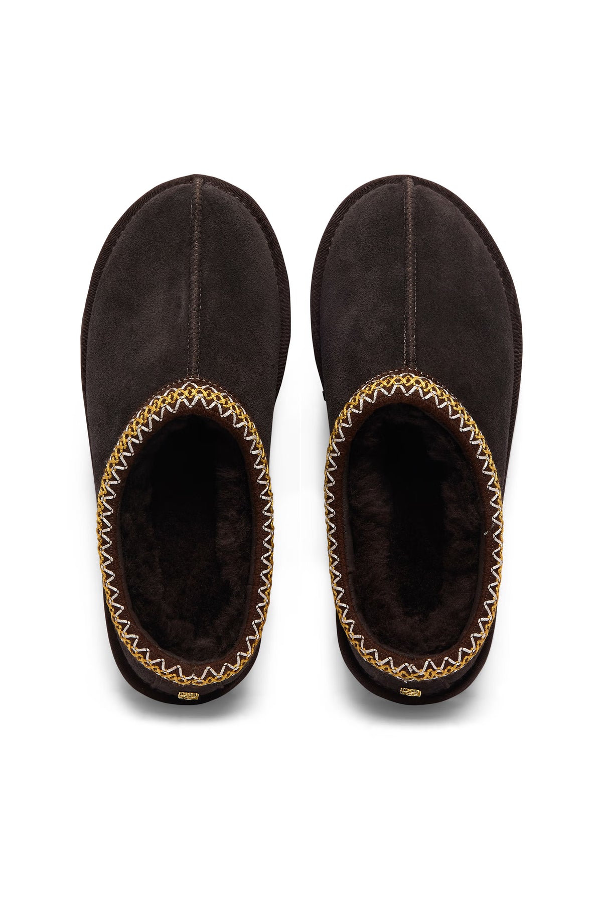 Holland Cooper Ultra Low Shearling Mule #Colour_Chocolate