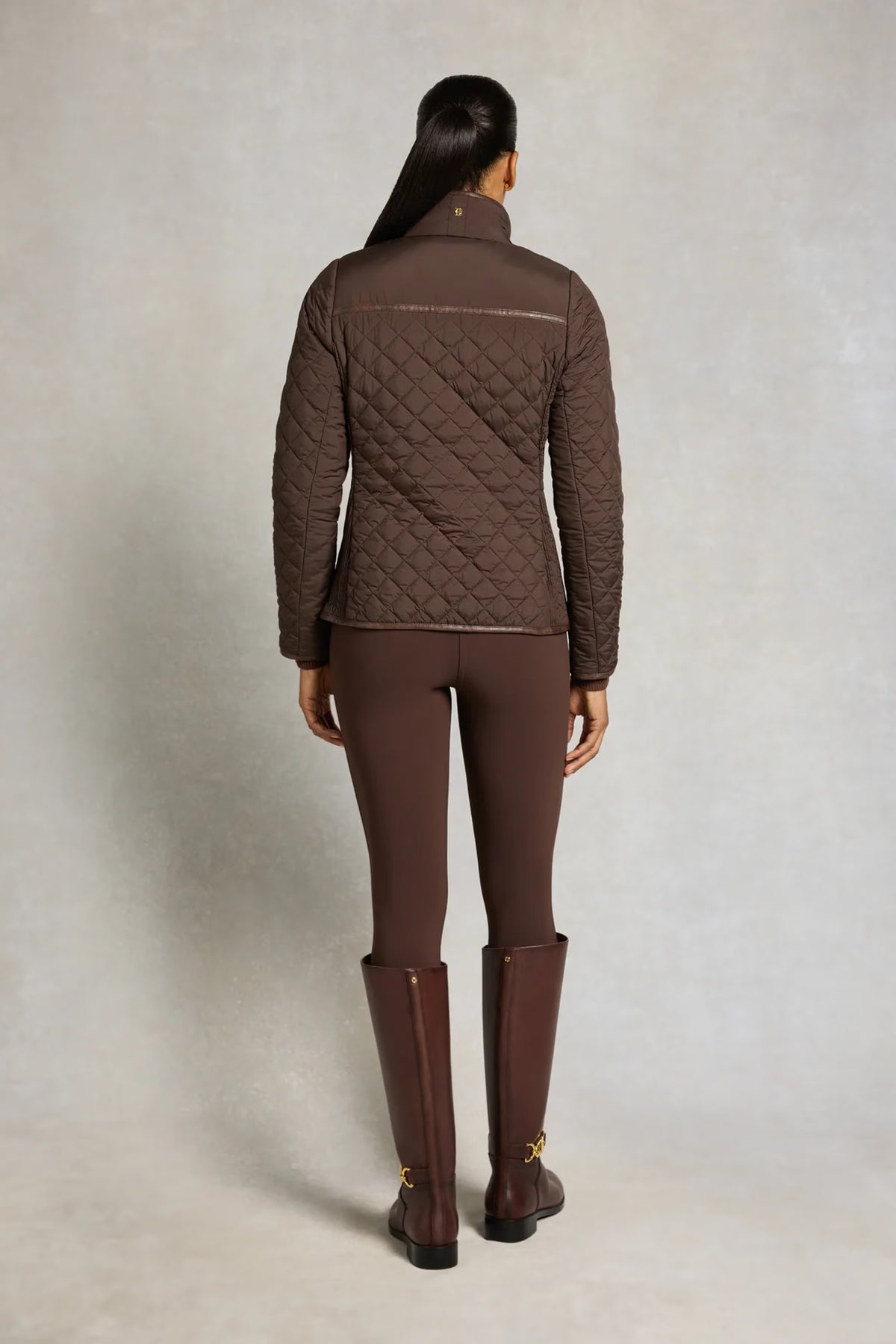 Holland Cooper Boughton Diamond Quilt Jacket #Colour_Walnut
