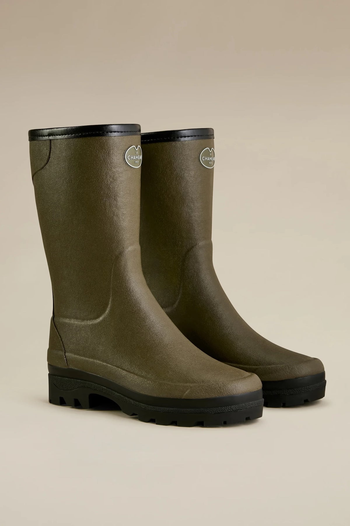 Le Chameau Women's Giverny Wool Lined Bottillon #Colour_Vert Chameau