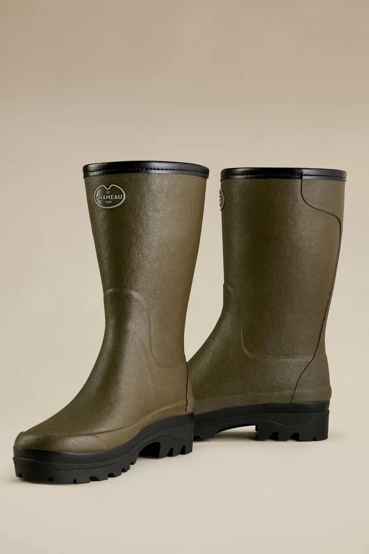 Le Chameau Women's Giverny Wool Lined Bottillon #Colour_Vert Chameau