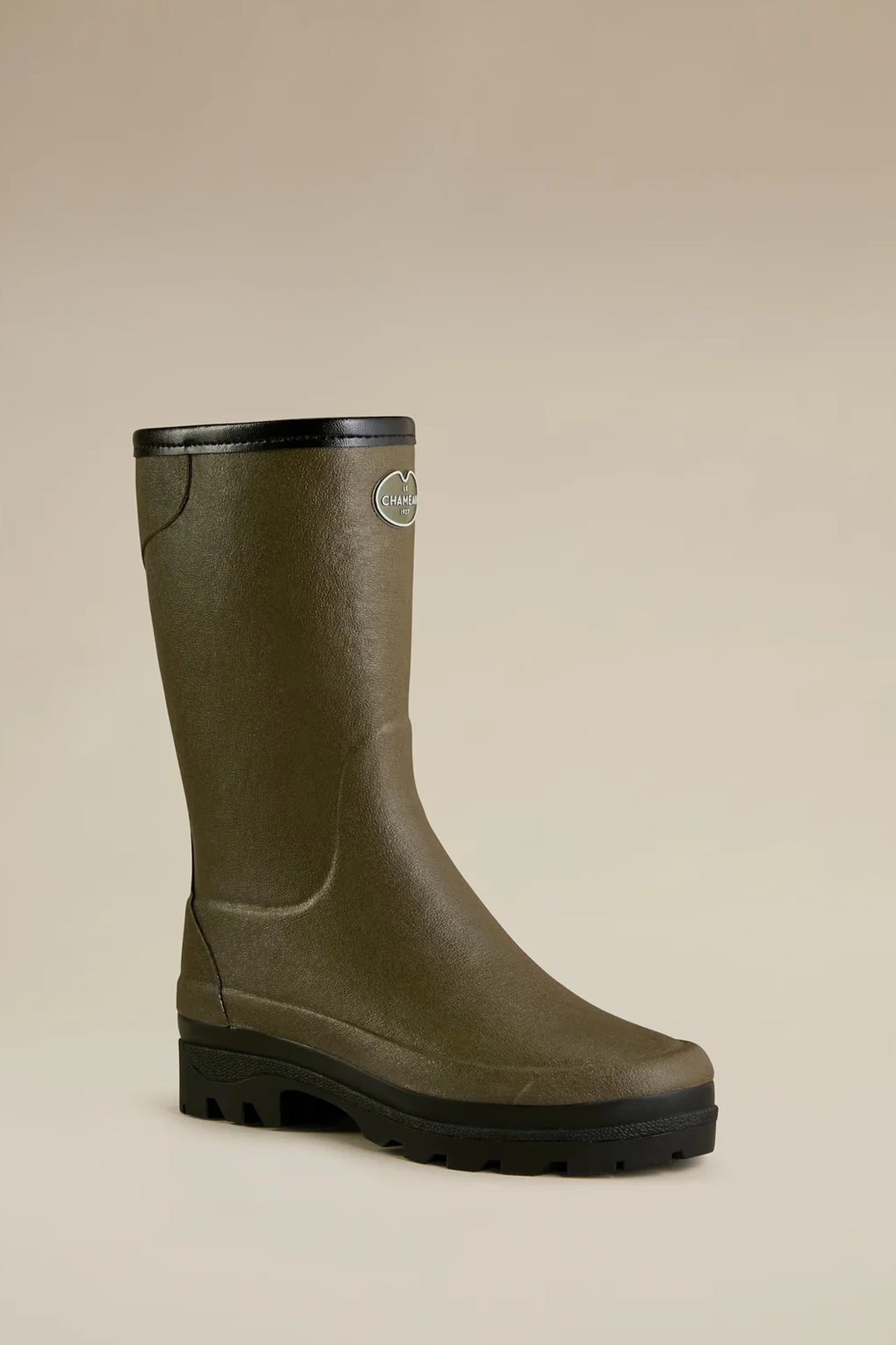 Le Chameau Women's Giverny Wool Lined Bottillon #Colour_Vert Chameau