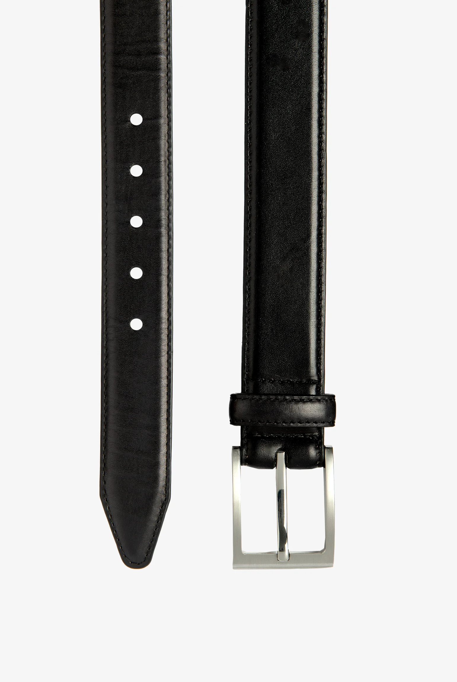 Loake Black Philip Leather Belt #Colour_Black