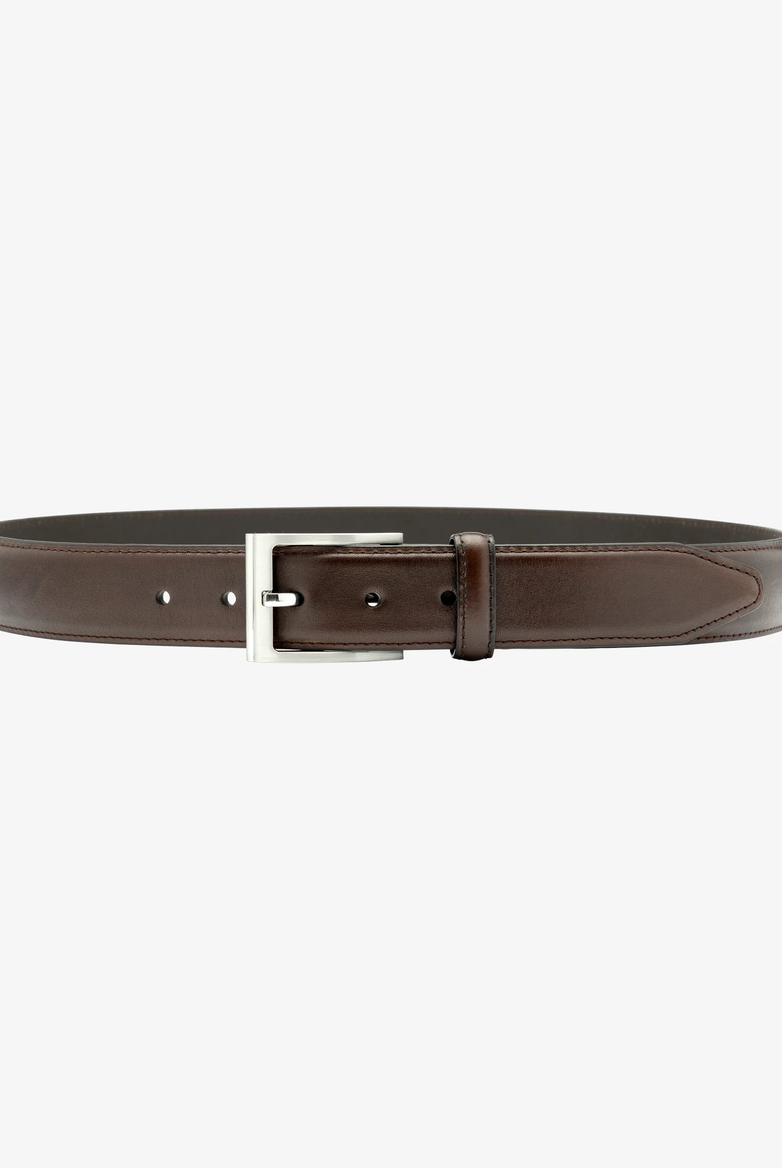 Loake Dark Brown Philip Leather Belt #Colour_Dark Brown