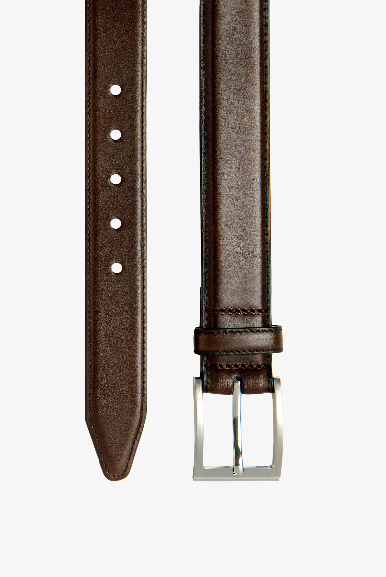 Loake Dark Brown Philip Leather Belt #Colour_Dark Brown
