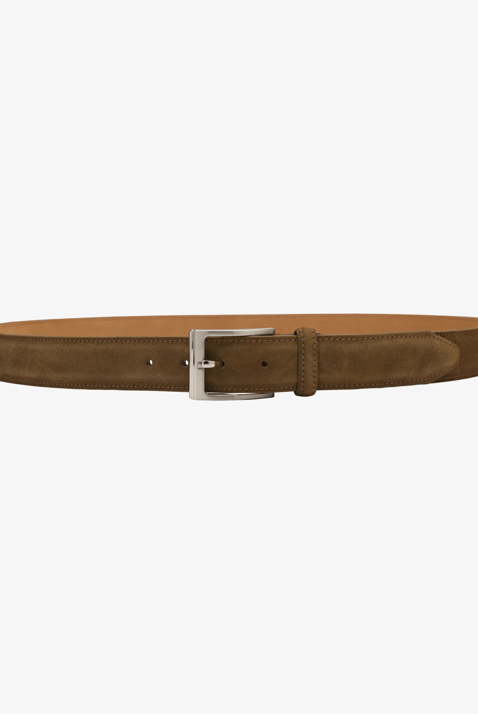 Loake Brown Suede William Suede Belt #Colour_Brown Suede