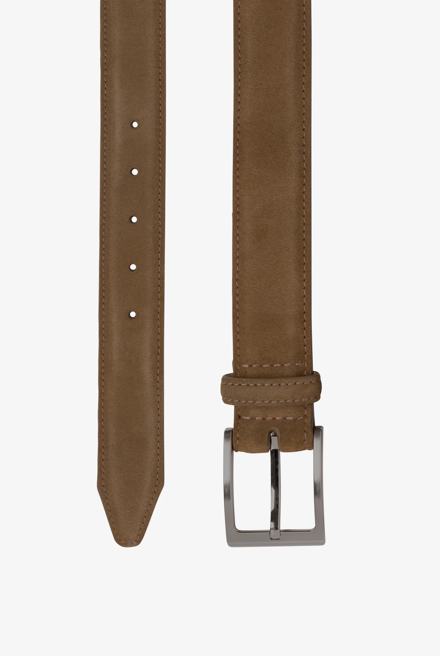 Loake Brown Suede William Suede Belt #Colour_Brown Suede