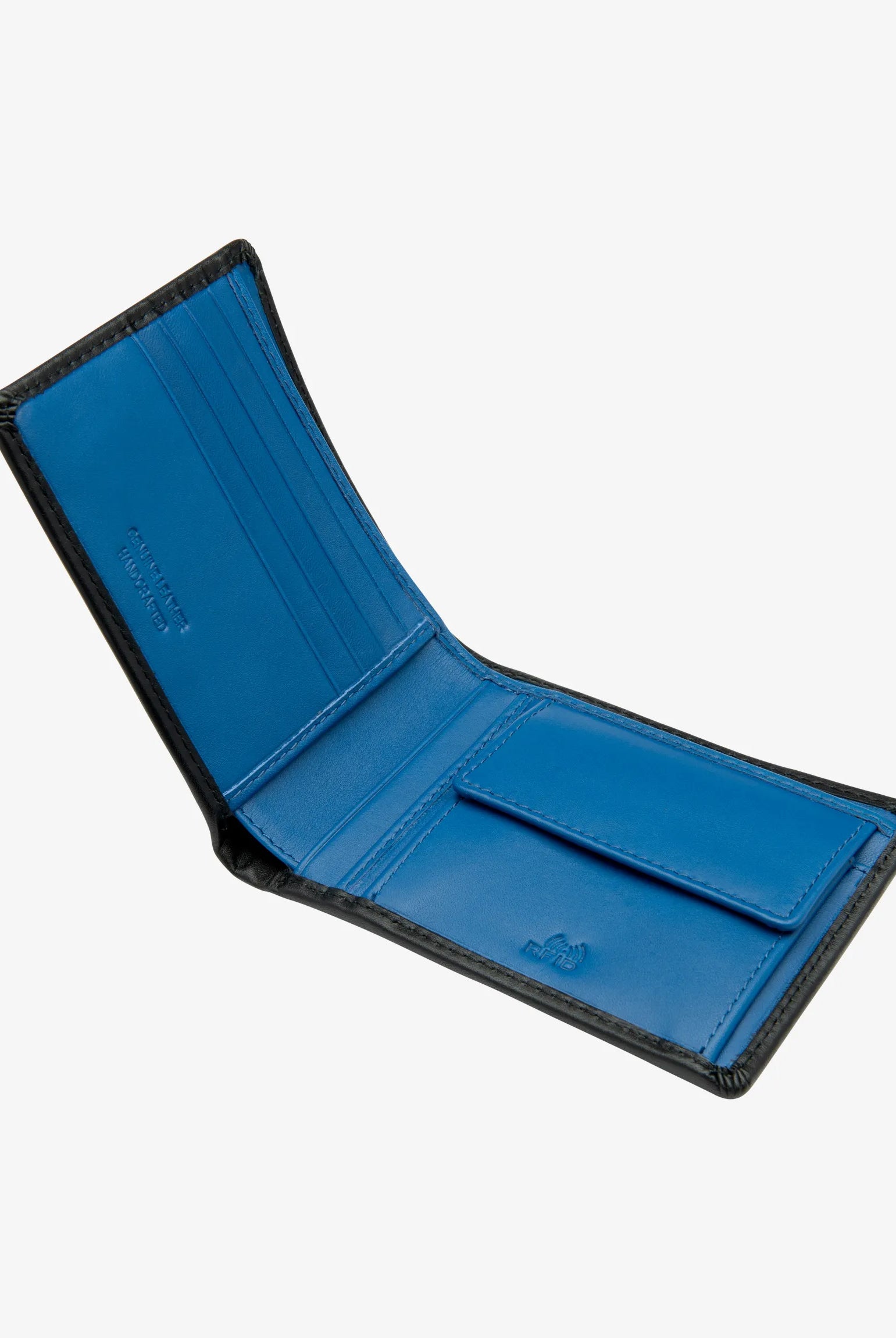 Loake Black Barclay Card & Coin Wallet #Colour_Black