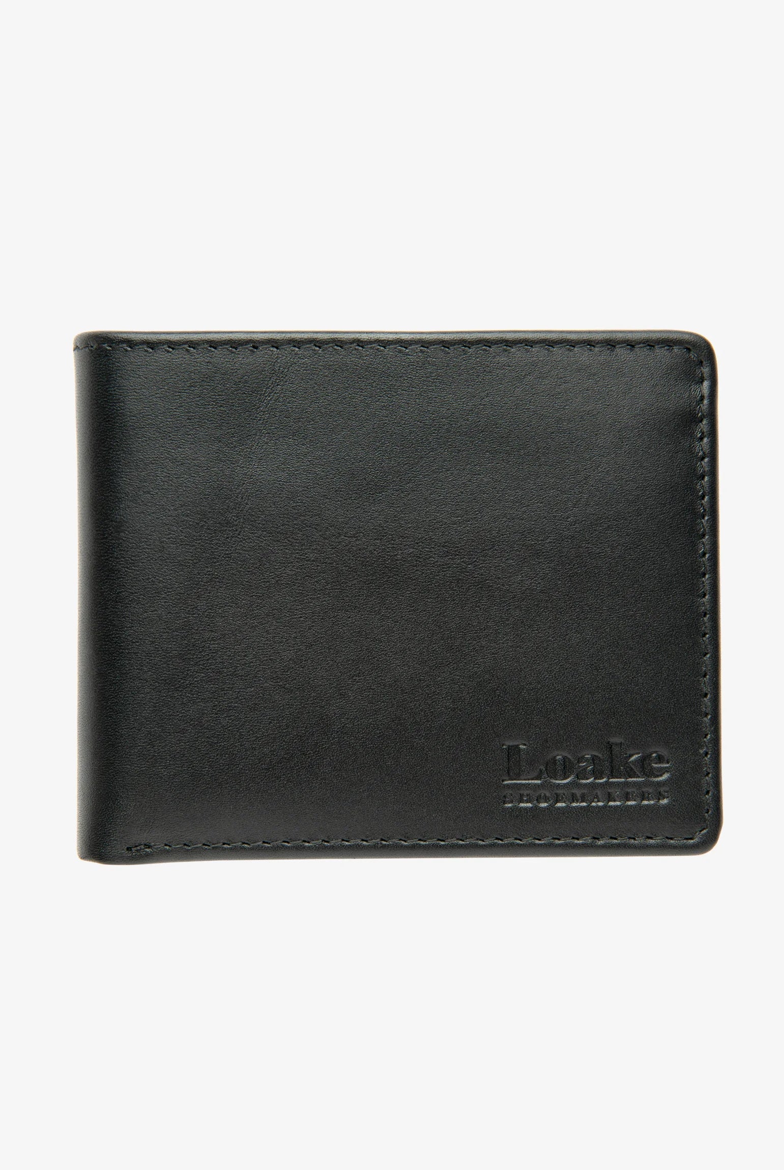 Loake Black Barclay Card & Coin Wallet #Colour_Black
