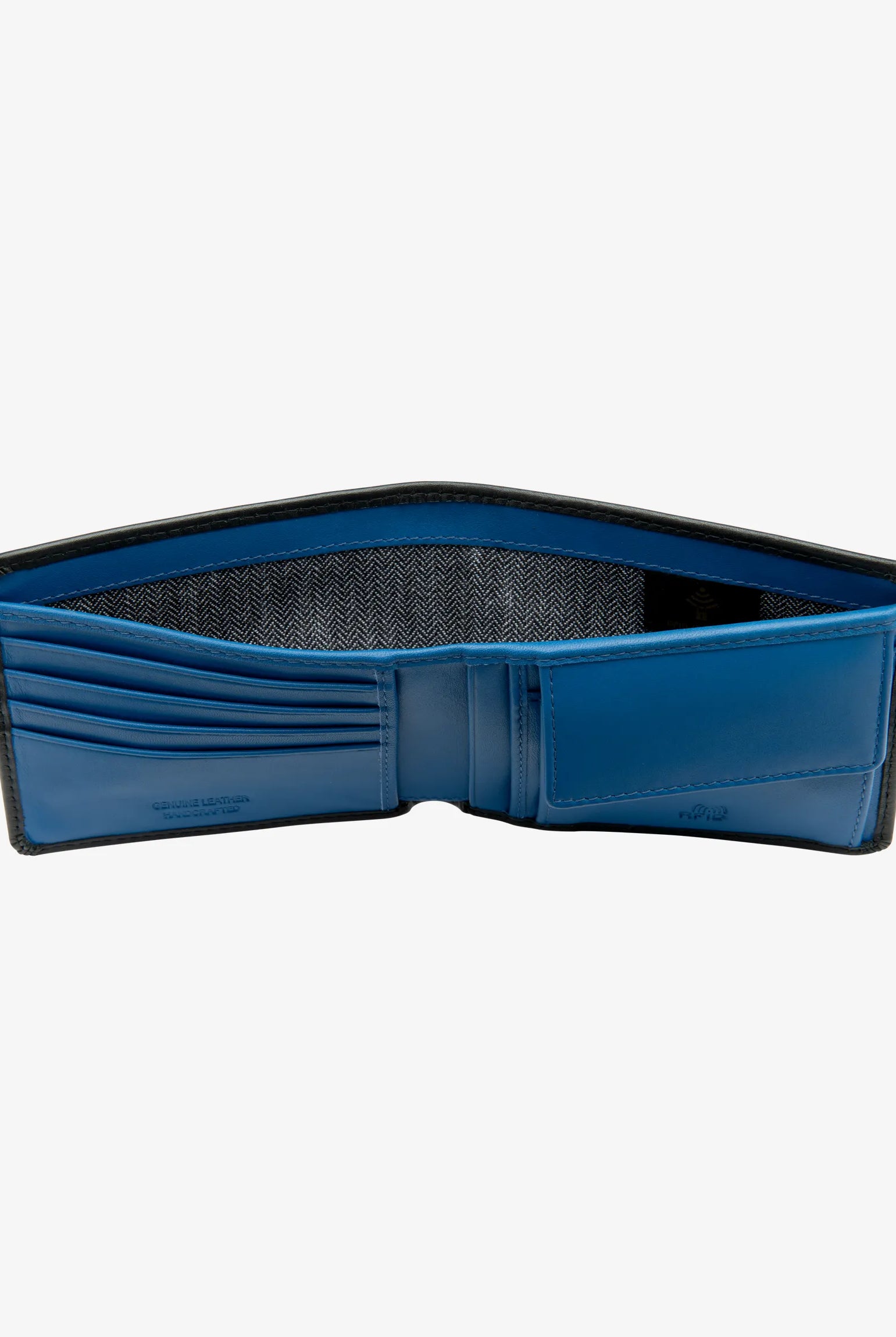 Loake Black Barclay Card & Coin Wallet #Colour_Black