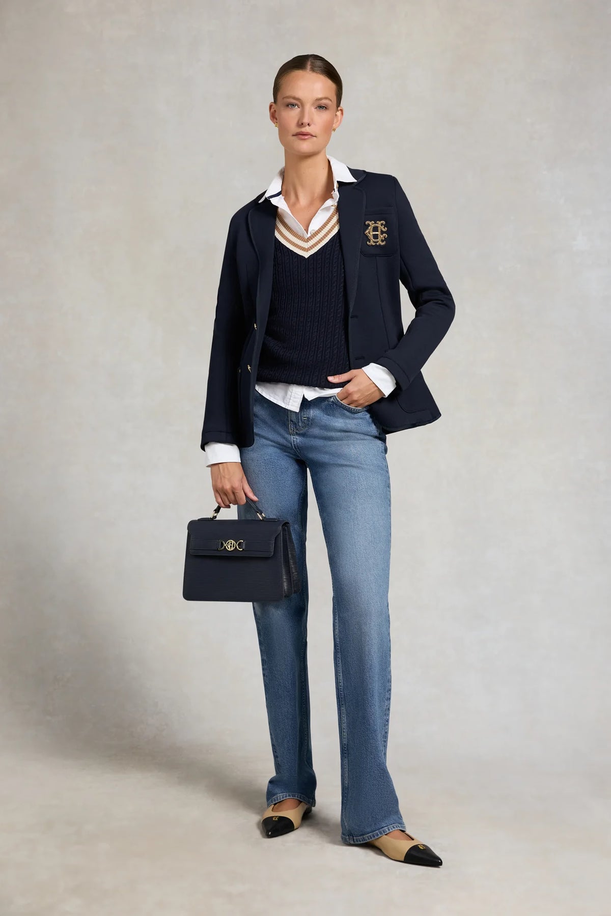 Holland Cooper Zoe Knit #Colour_Ink Navy