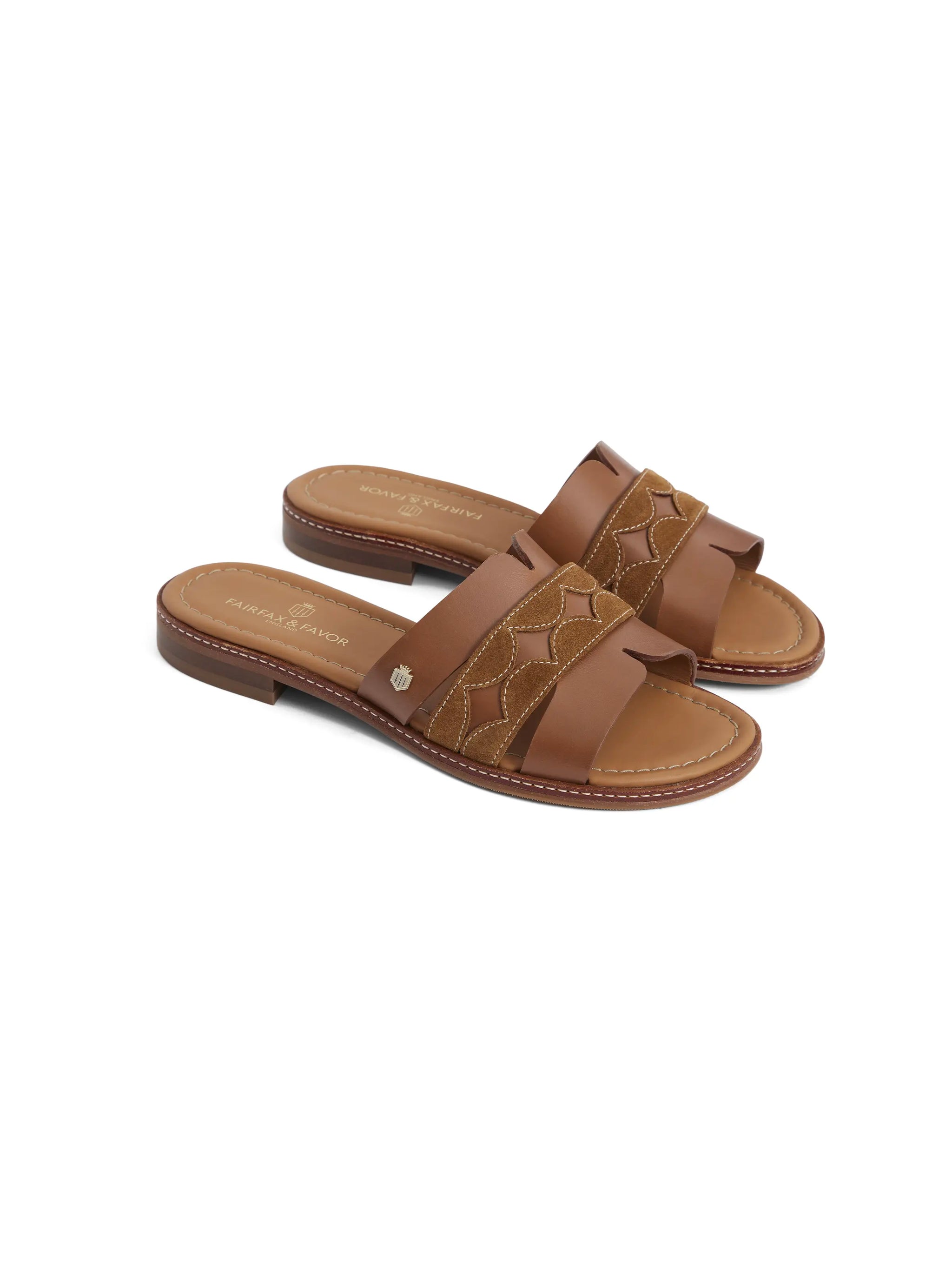 Fairfax & Favor Tan Suede Ohio Mule #Colour_Tan Suede