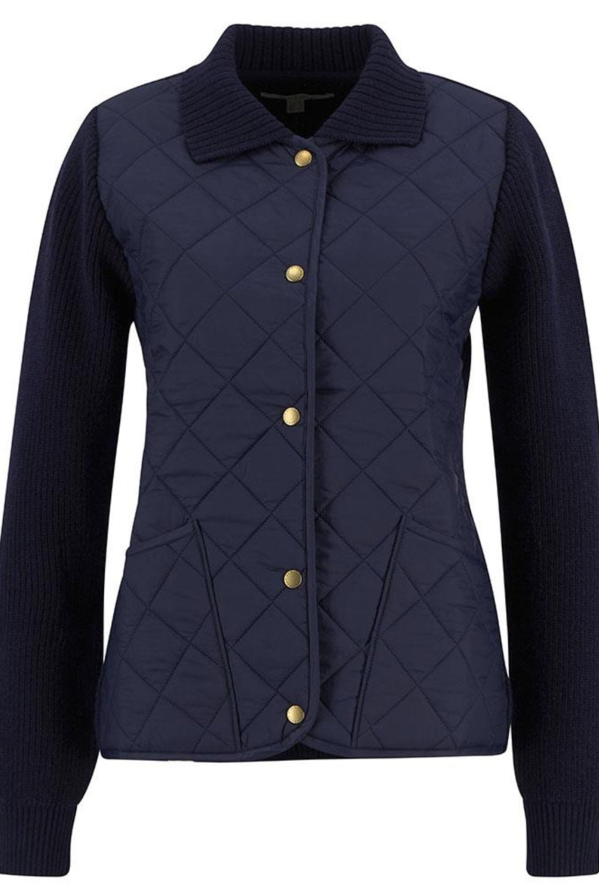 Barbour Navy Allendale Knitted Cardigan-OUTLET #Colour_Navy